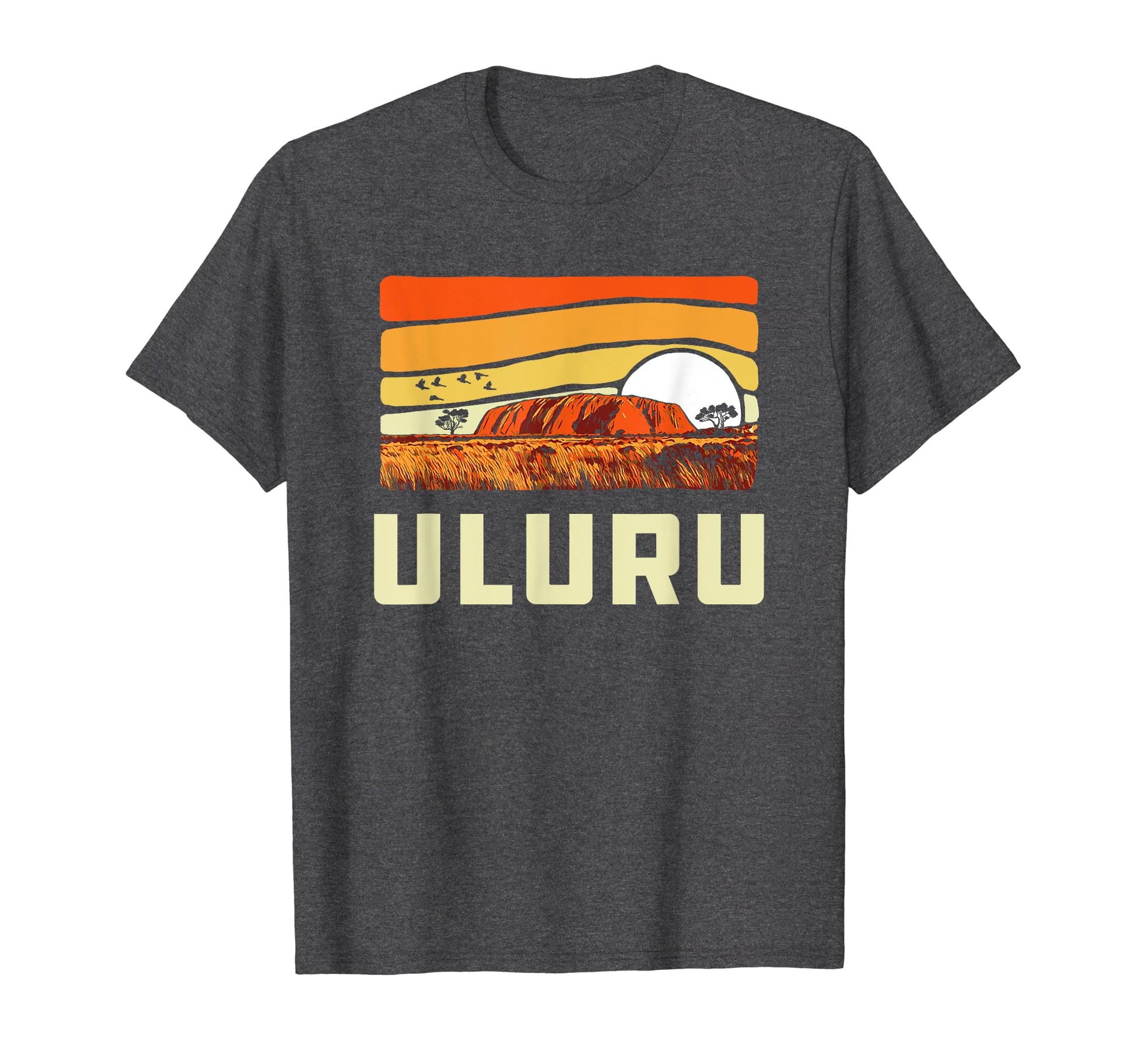 Ayers Rock Uluru Australia Landmark 80S T-Shirt - Minimalist Print Unisex - T-Shirt, Sweatshirt, Hoodie