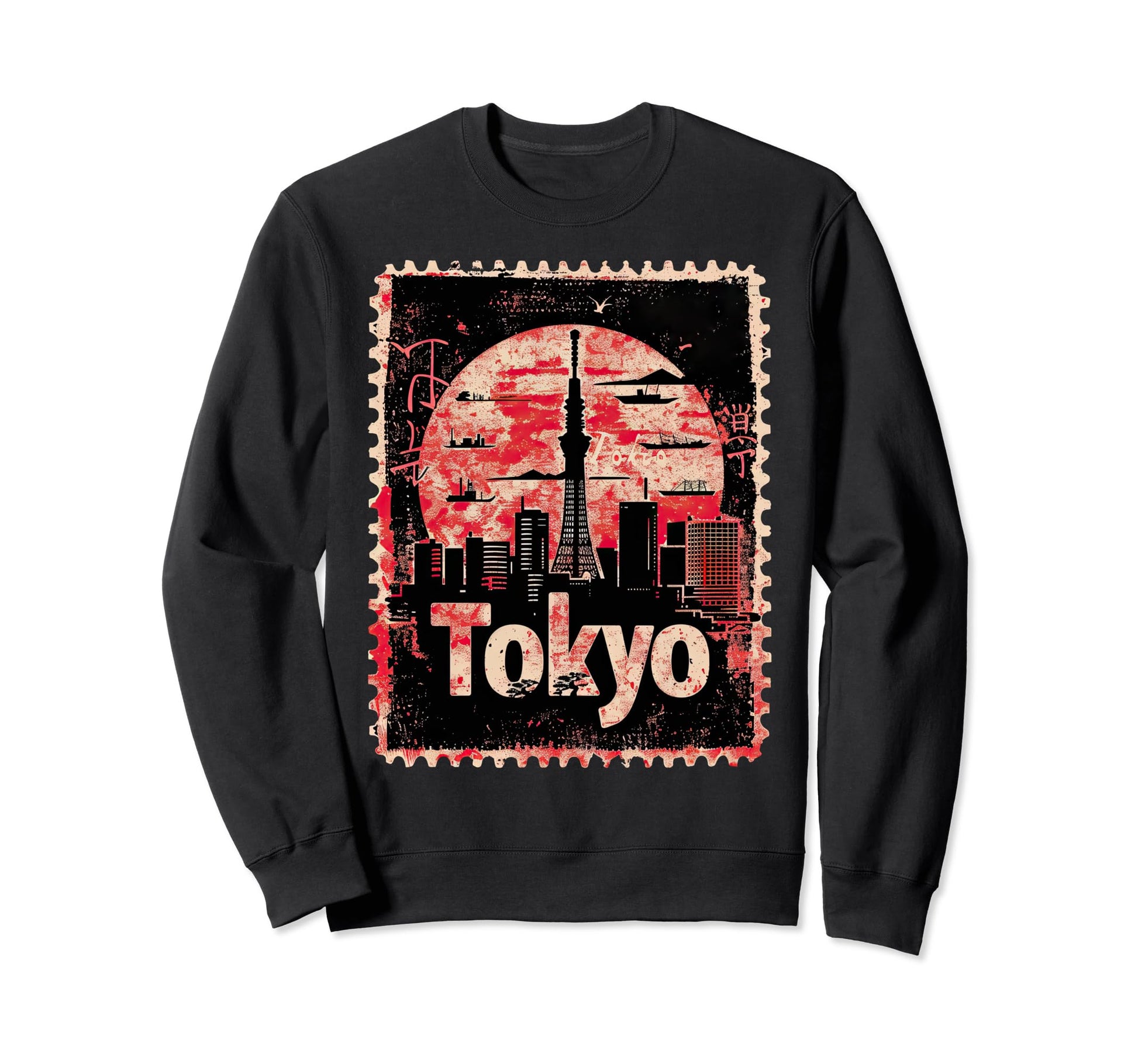 Tokyo Skyline Japan Travel Sweatshirt - Minimalist Print for Adults - T-Shirt, Sweatshirt, Hoodie