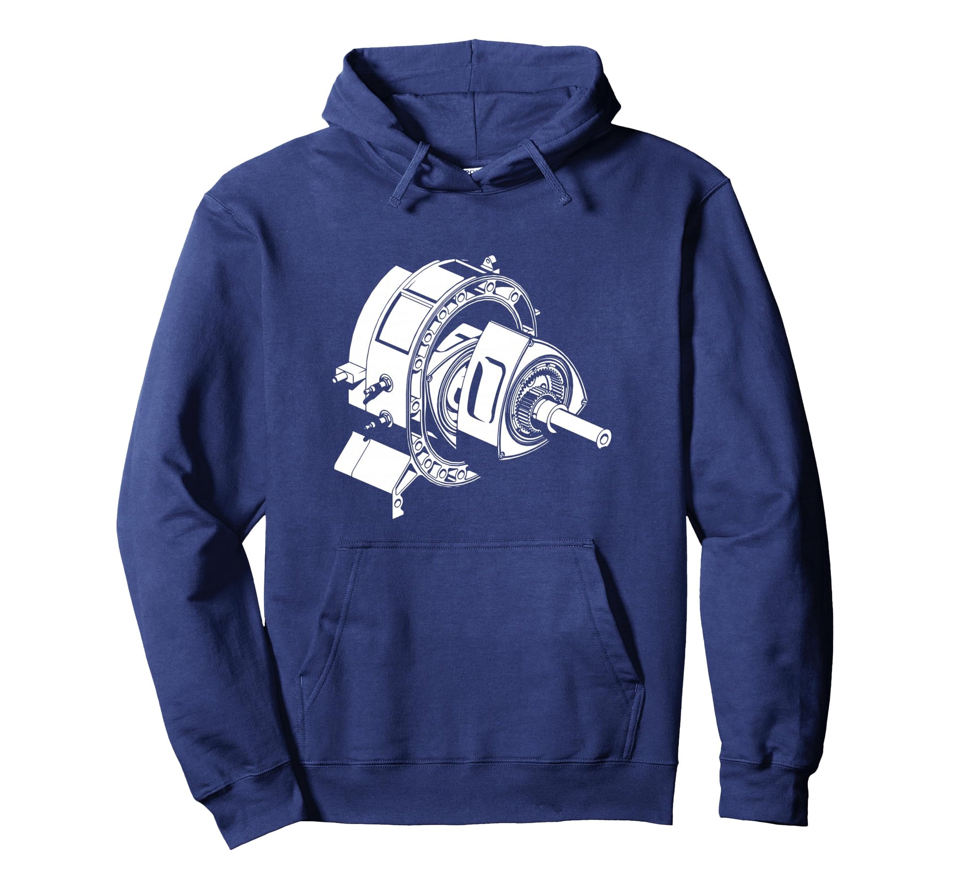 Rotary Engine Blueprint Diagram Car Hoodie - Minimalist Print Men Women - T-Shirt, Sweatshirt, Hoodie