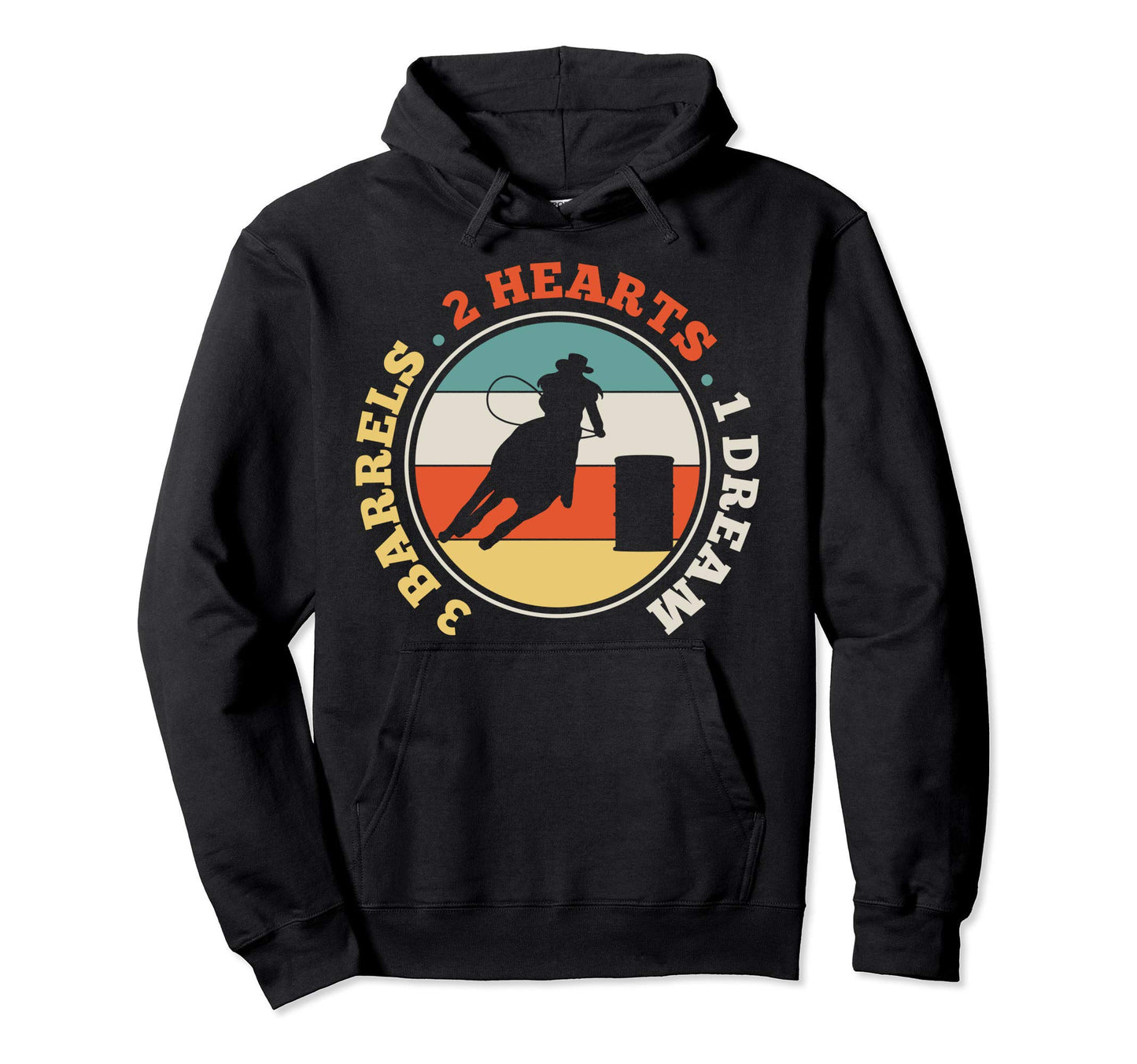 Barrel Racing Rodeo Western Gift Hoodie - Minimalist Print Men Women - T-Shirt, Sweatshirt, Hoodie