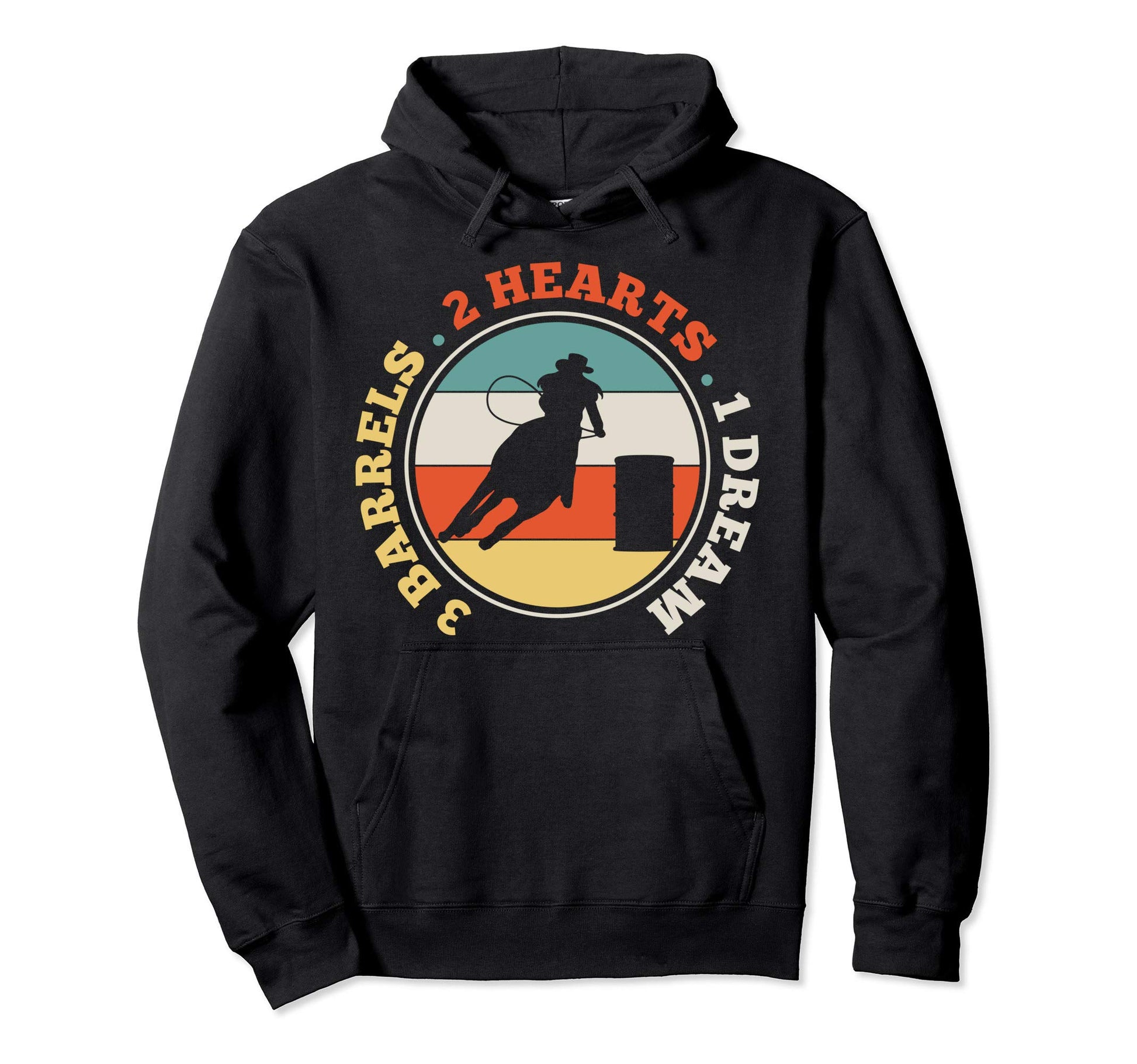 Barrel Racing Rodeo Western Gift Hoodie - Minimalist Print Men Women - T-Shirt, Sweatshirt, Hoodie