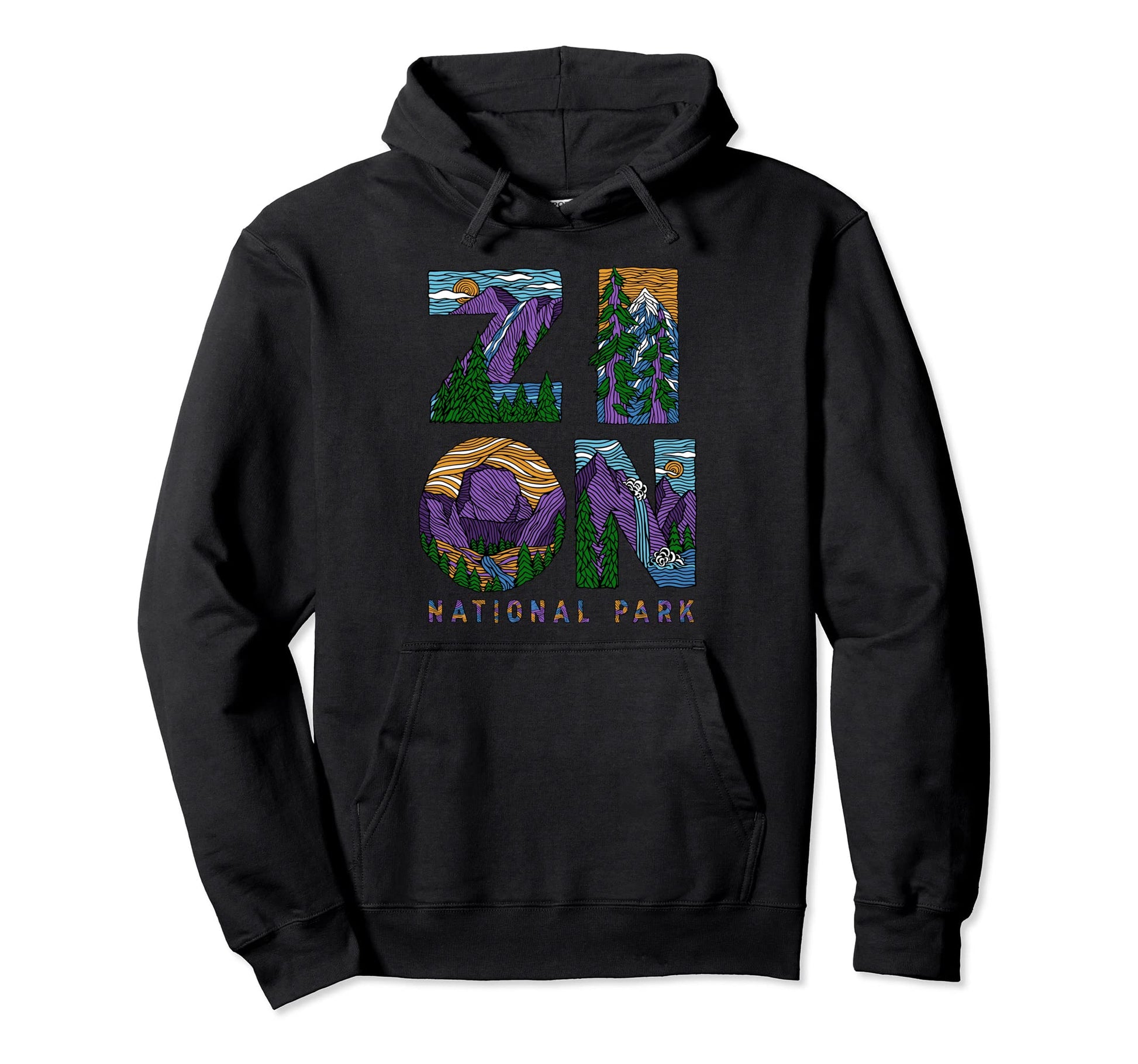 Zion National Park Utah Hiking Hoodie - Aesthetic Graphic Men Women - T-Shirt, Sweatshirt, Hoodie