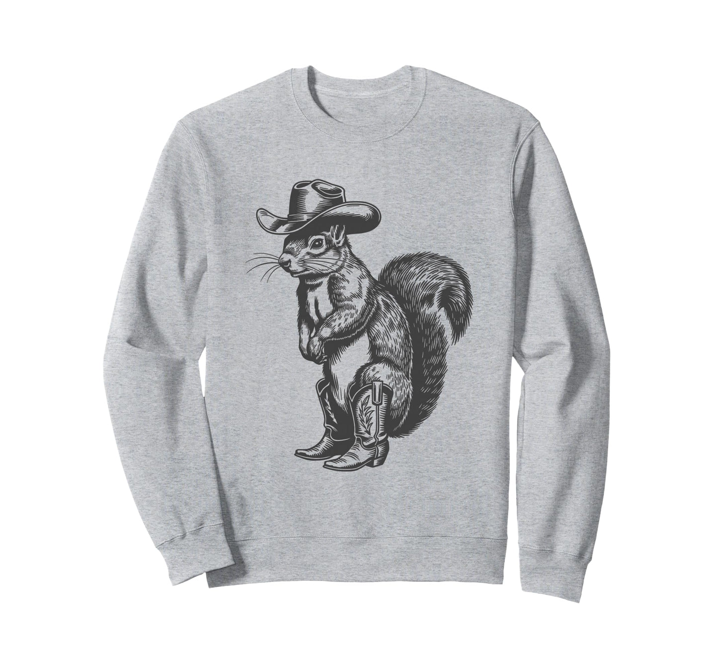 Squirrel Cowboy Cowgirl Western Sweatshirt - Novelty Apparel for Adults - T-Shirt, Sweatshirt, Hoodie