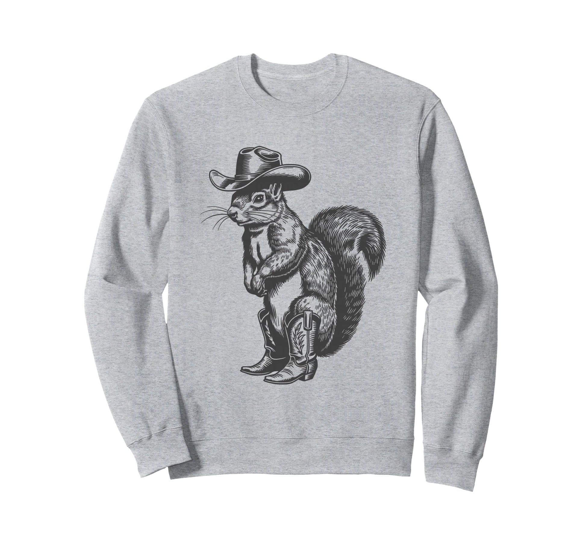 Squirrel Cowboy Cowgirl Western Sweatshirt - Novelty Apparel for Adults - T-Shirt, Sweatshirt, Hoodie