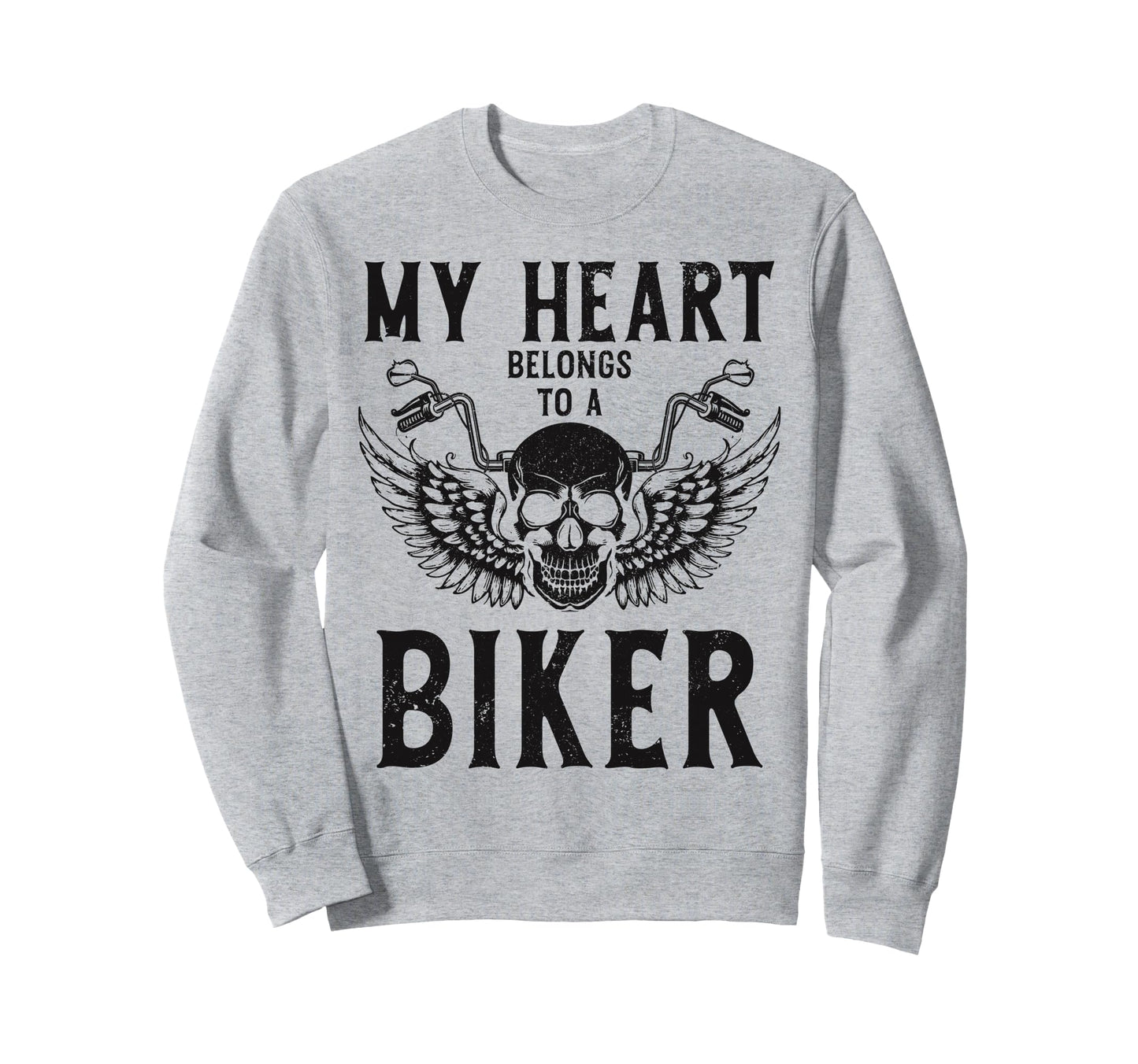 Biker My Heart Belongs To Sweatshirt - Casual Everyday Wear for Adults - T-Shirt, Sweatshirt, Hoodie