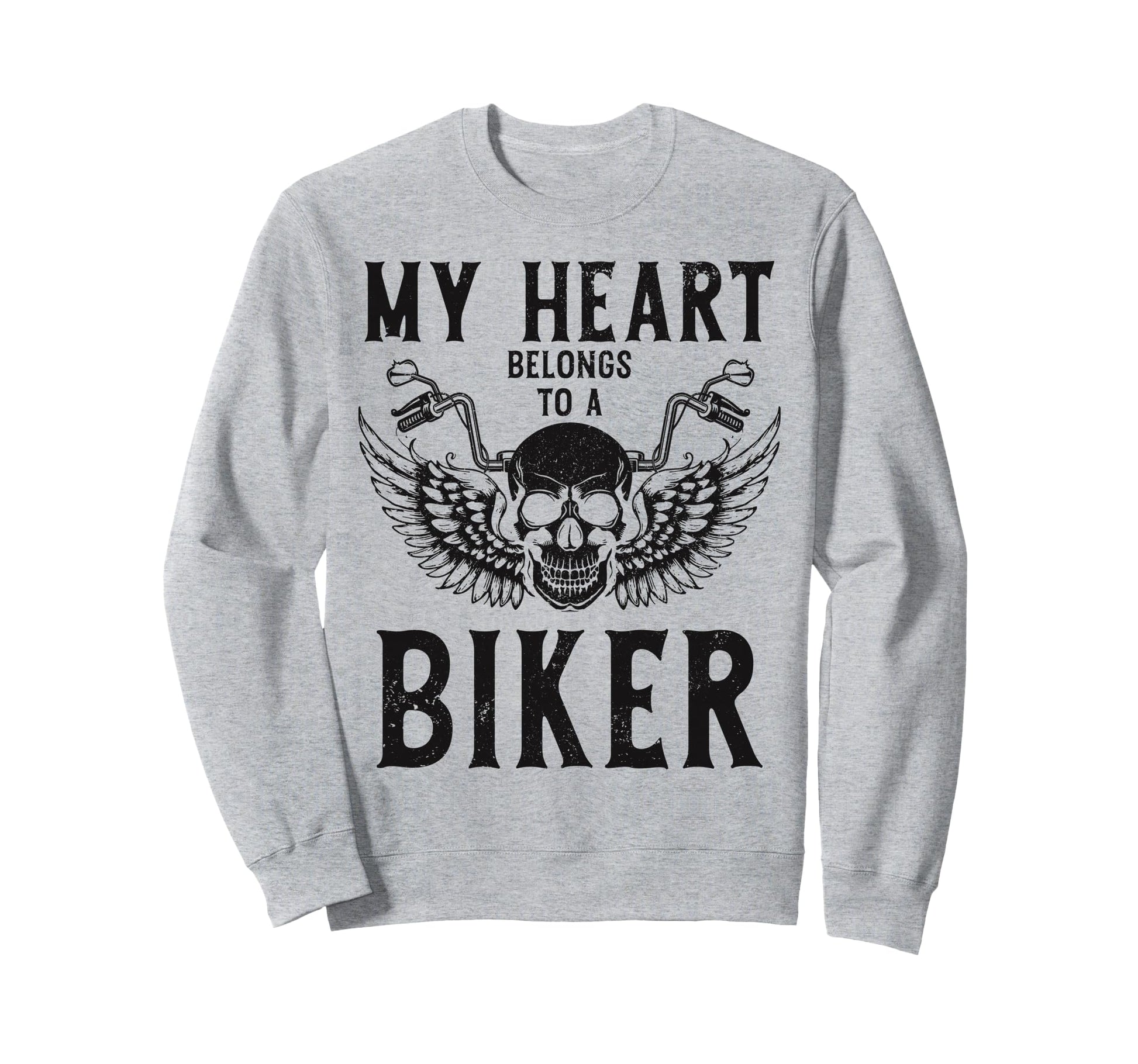 Biker My Heart Belongs To Sweatshirt - Casual Everyday Wear for Adults - T-Shirt, Sweatshirt, Hoodie
