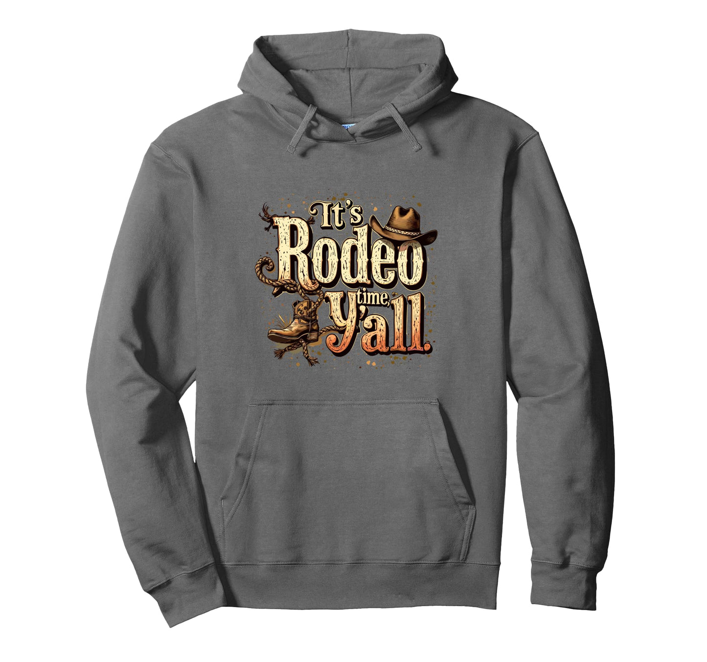 Rodeo Time Yall Western Rodeo Hoodie - Casual Everyday Wear for Adults - T-Shirt, Sweatshirt, Hoodie