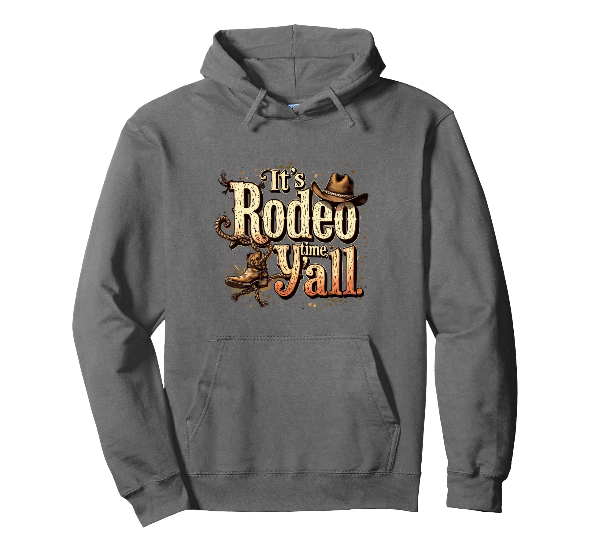 Rodeo Time Yall Western Rodeo Hoodie - Casual Everyday Wear for Adults - T-Shirt, Sweatshirt, Hoodie
