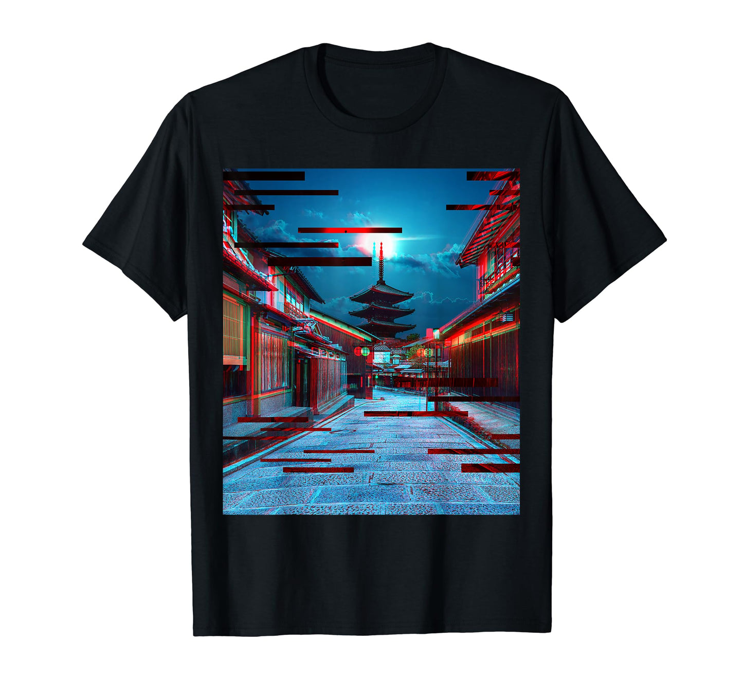 Anime Manga Fans Glitch Aesthetic T-Shirt - Aesthetic Graphic for Adults - T-Shirt, Sweatshirt, Hoodie