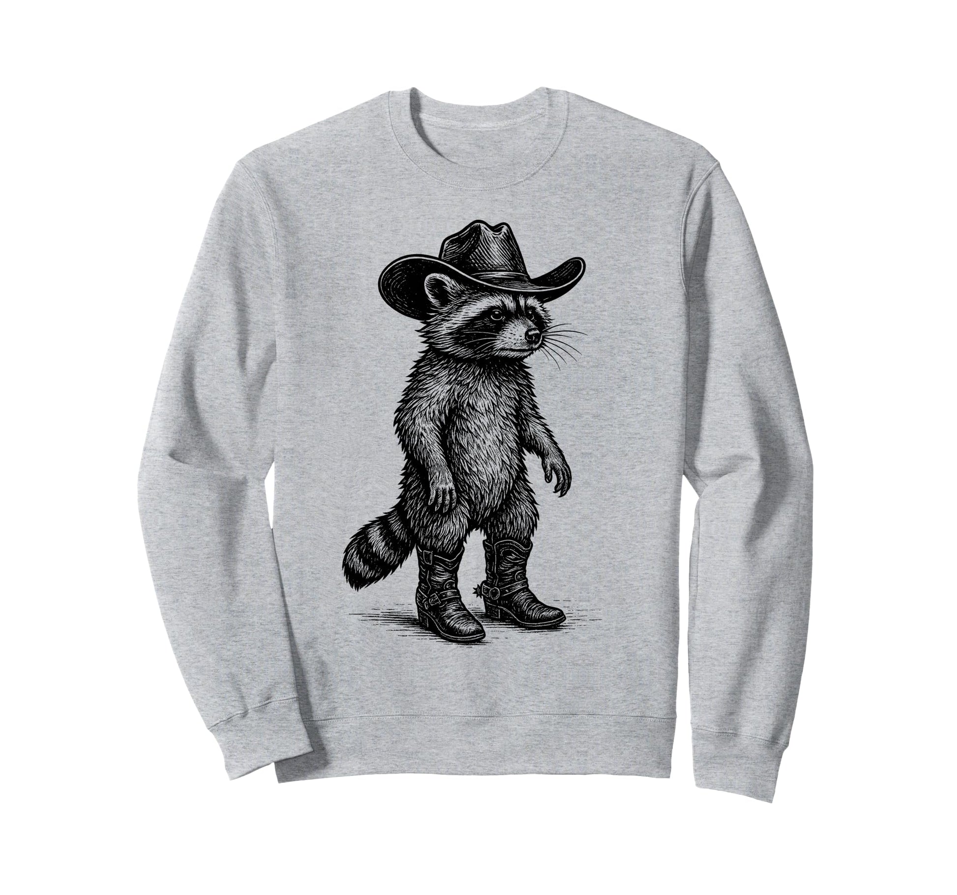 Raccoon Cowboy Cowgirl Western Country Sweatshirt - Trendy Graphic Unisex - T-Shirt, Sweatshirt, Hoodie