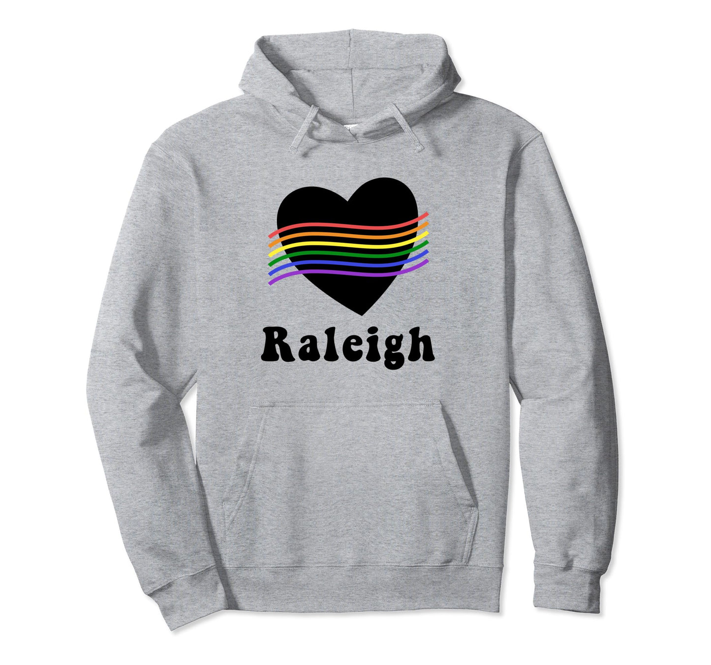 Raleigh Lgbtq Gay Pride Groovy North Hoodie - Novelty Apparel Unisex - T-Shirt, Sweatshirt, Hoodie