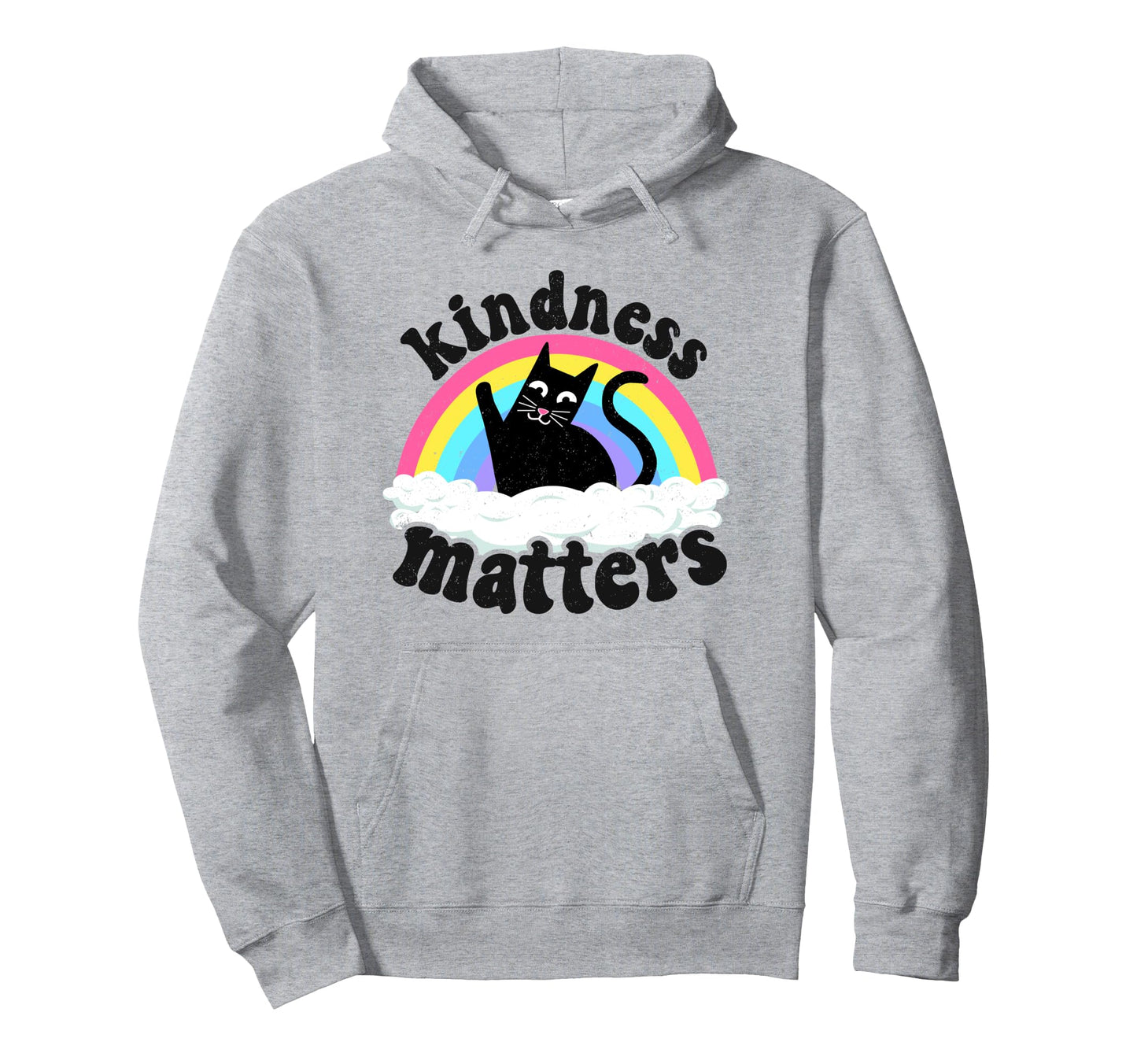 Cat Anti Bullying Rainbow Kindness Matters Hoodie - Novelty Apparel Unisex - T-Shirt, Sweatshirt, Hoodie