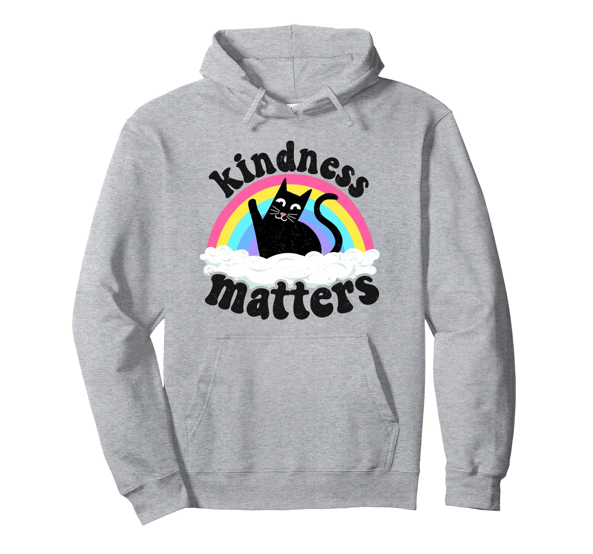 Cat Anti Bullying Rainbow Kindness Matters Hoodie - Novelty Apparel Unisex - T-Shirt, Sweatshirt, Hoodie