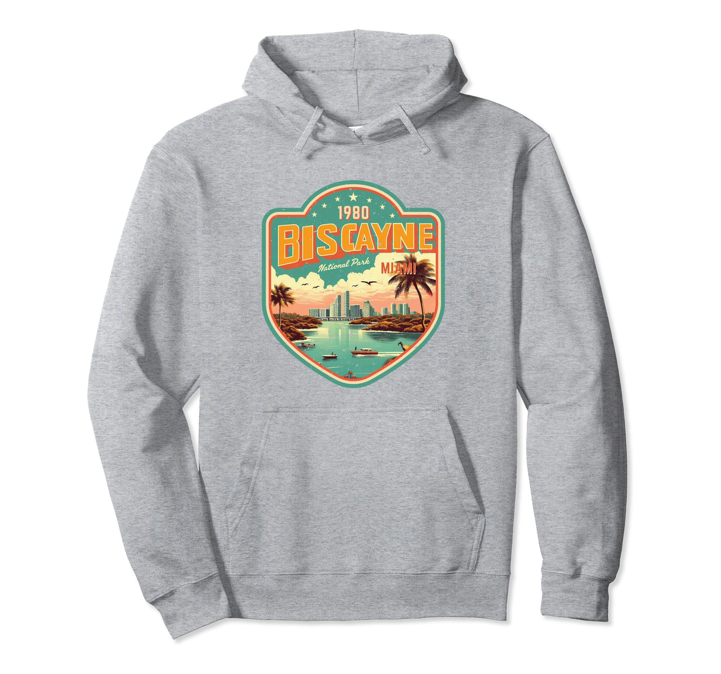 Biscayne National Park Miami Badge Hoodie - Custom Art Print Men Women - T-Shirt, Sweatshirt, Hoodie