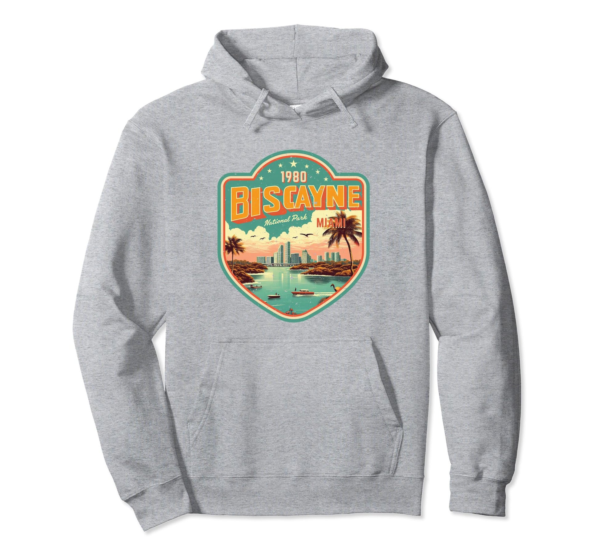 Biscayne National Park Miami Badge Hoodie - Custom Art Print Men Women - T-Shirt, Sweatshirt, Hoodie