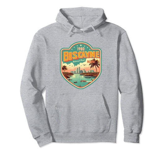 Biscayne National Park Miami Badge Hoodie - Custom Art Print Men Women - T-Shirt, Sweatshirt, Hoodie