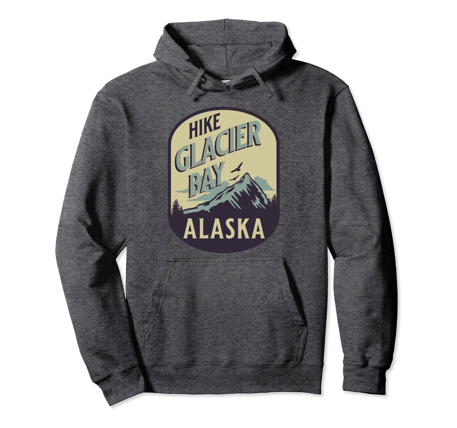 Glacier Bay Alaska Nature Hike Mountain Hoodie - Unique Graphic for Adults - T-Shirt, Sweatshirt, Hoodie