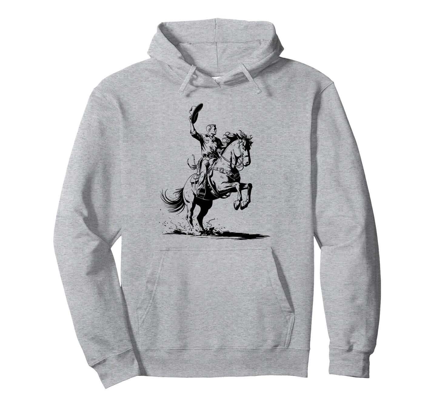 Rodeo Horse Riding Cowboy Western Hoodie - Custom Art Print Unisex - T-Shirt, Sweatshirt, Hoodie