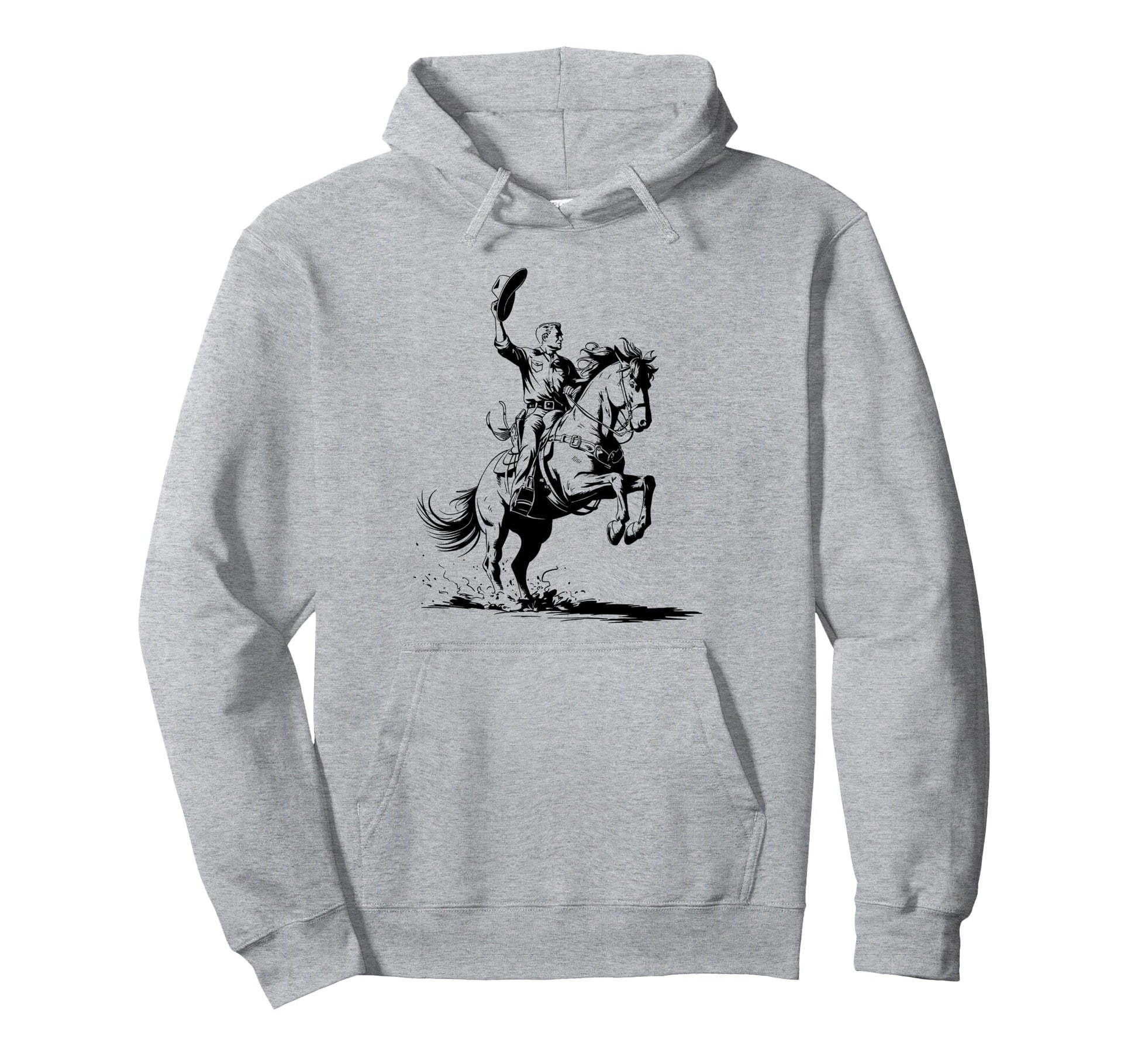 Rodeo Horse Riding Cowboy Western Hoodie - Custom Art Print Unisex - T-Shirt, Sweatshirt, Hoodie