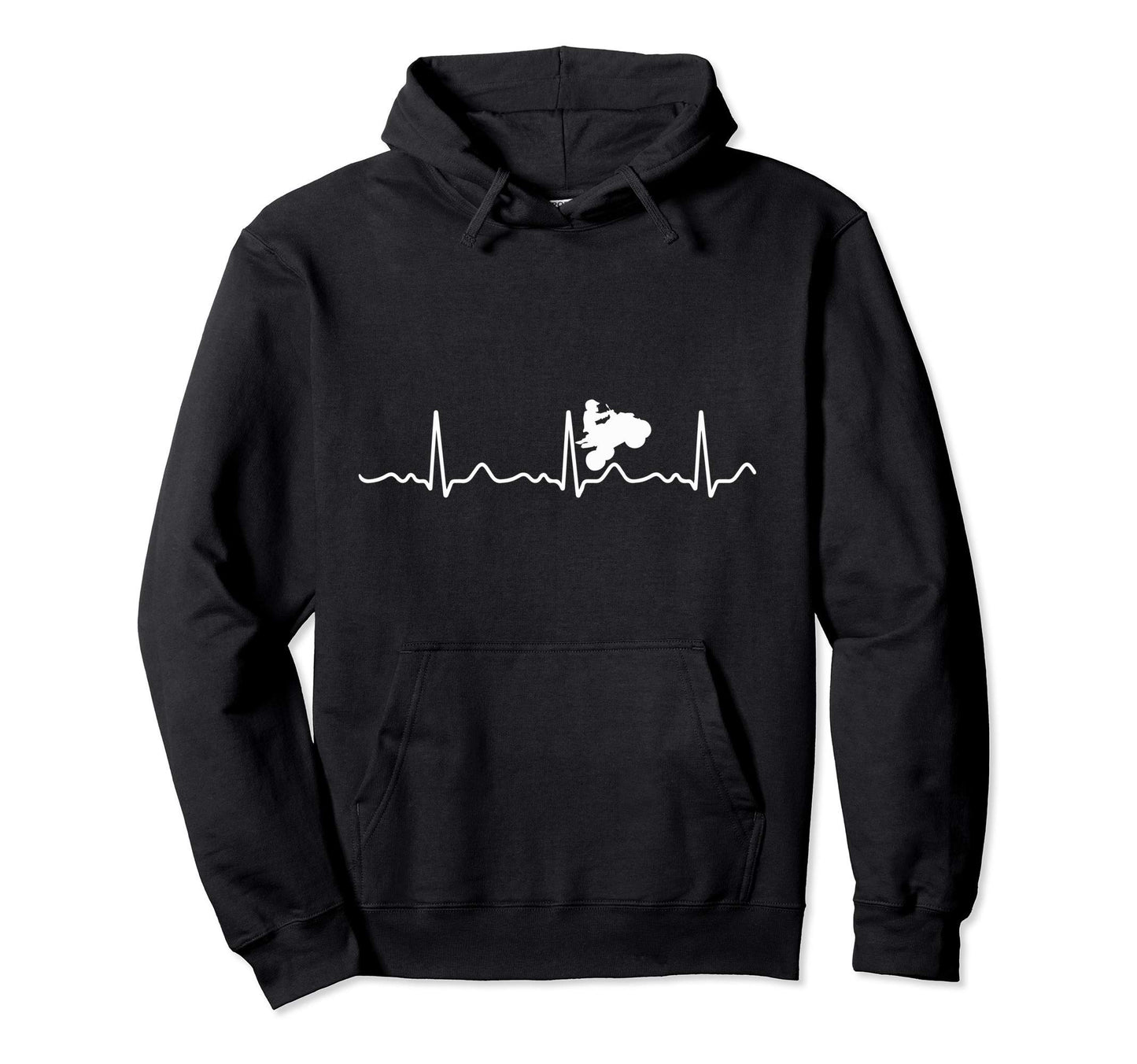 Atv I Love Quad Biking Heartbeat Four Hoodie - Streetwear Style for Adults - T-Shirt, Sweatshirt, Hoodie