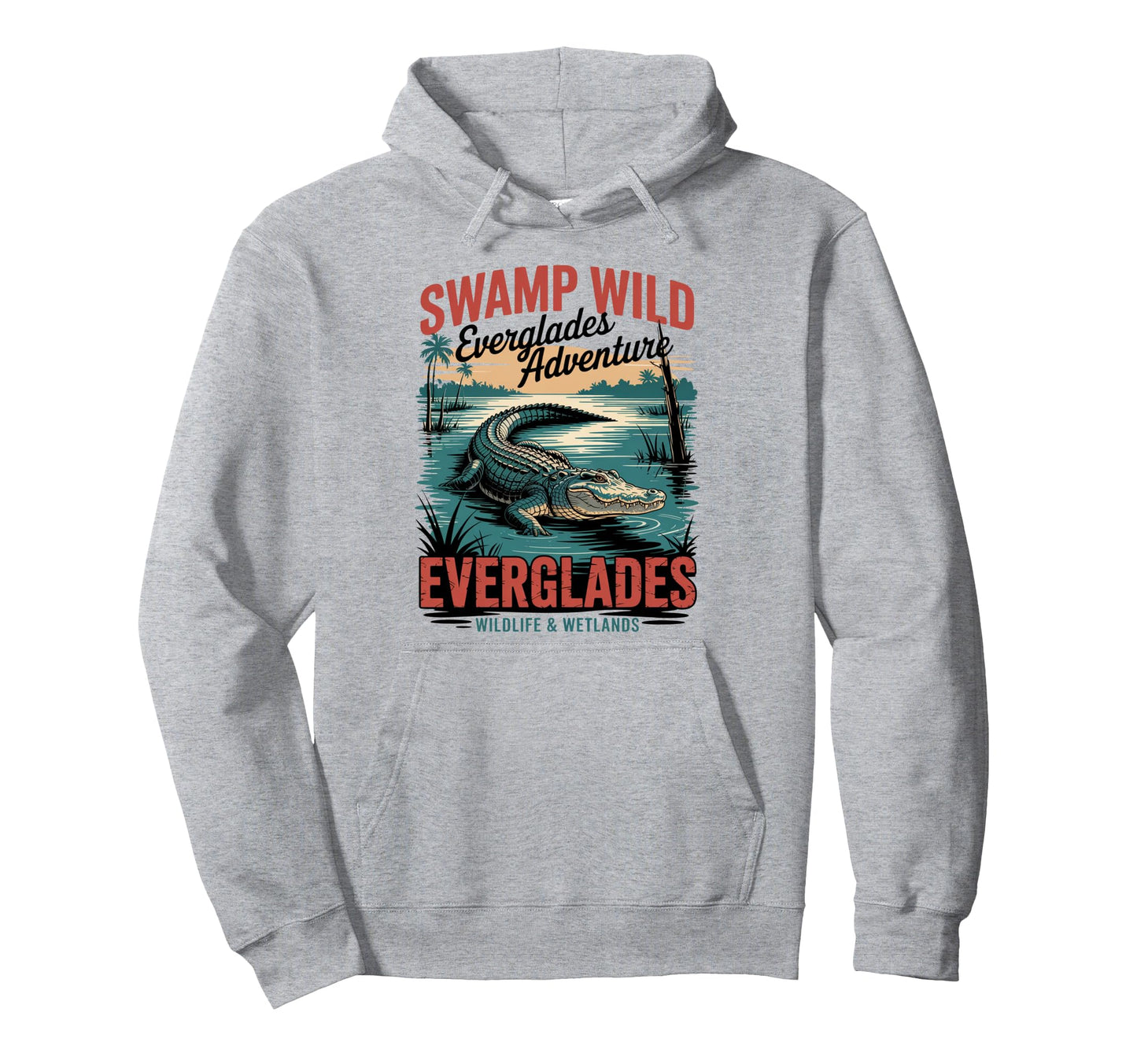 Everglades Wildlife Adventure Florida Hoodie - Minimalist Print Unisex - T-Shirt, Sweatshirt, Hoodie