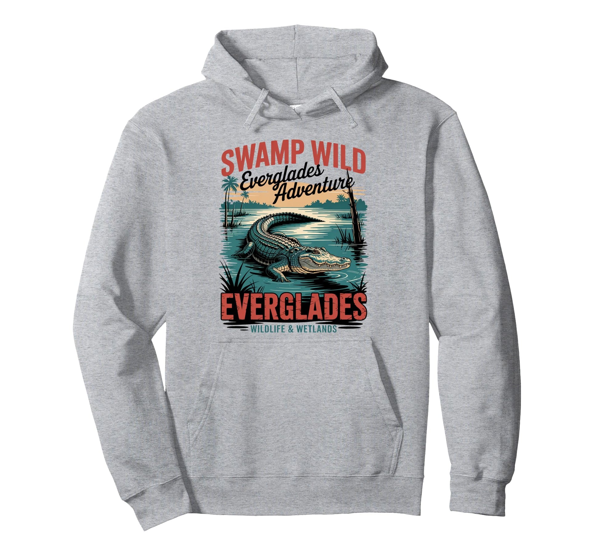 Everglades Wildlife Adventure Florida Hoodie - Minimalist Print Unisex - T-Shirt, Sweatshirt, Hoodie
