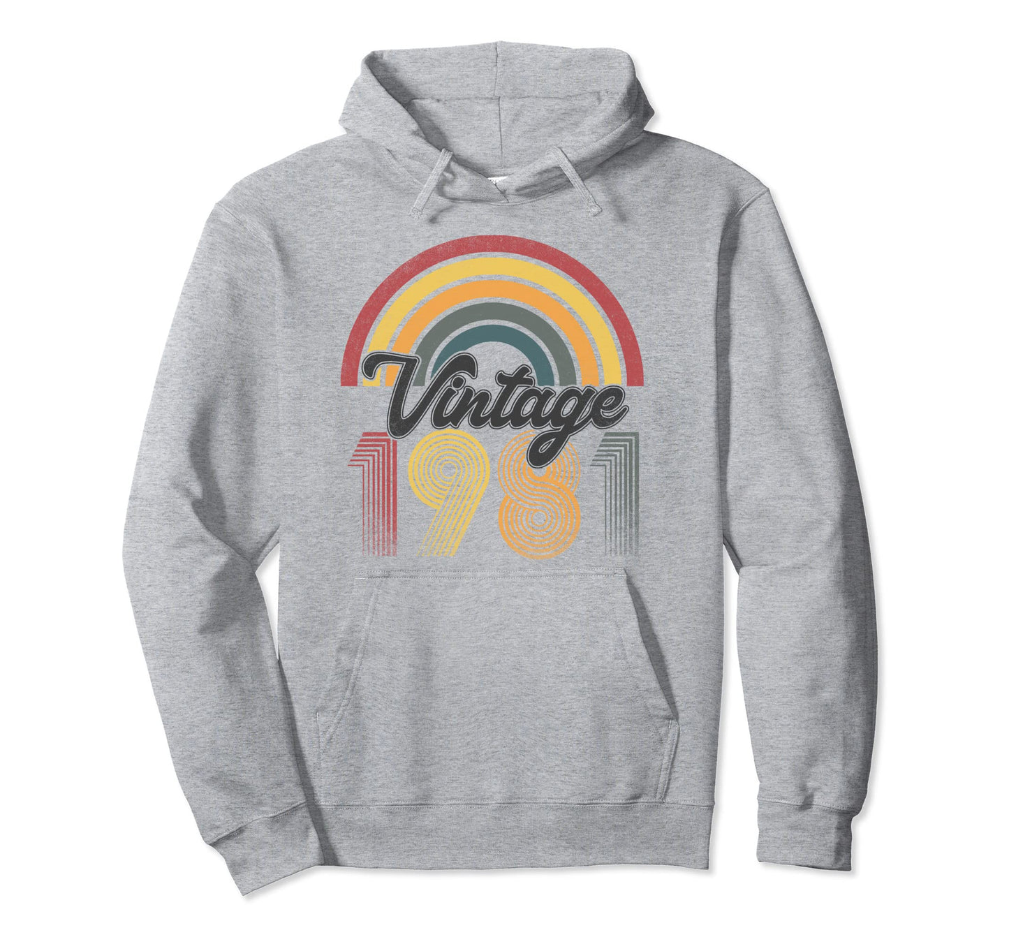 1981 42Nd Birthday Gift Rainbow Hoodie - Novelty Apparel for Adults - T-Shirt, Sweatshirt, Hoodie