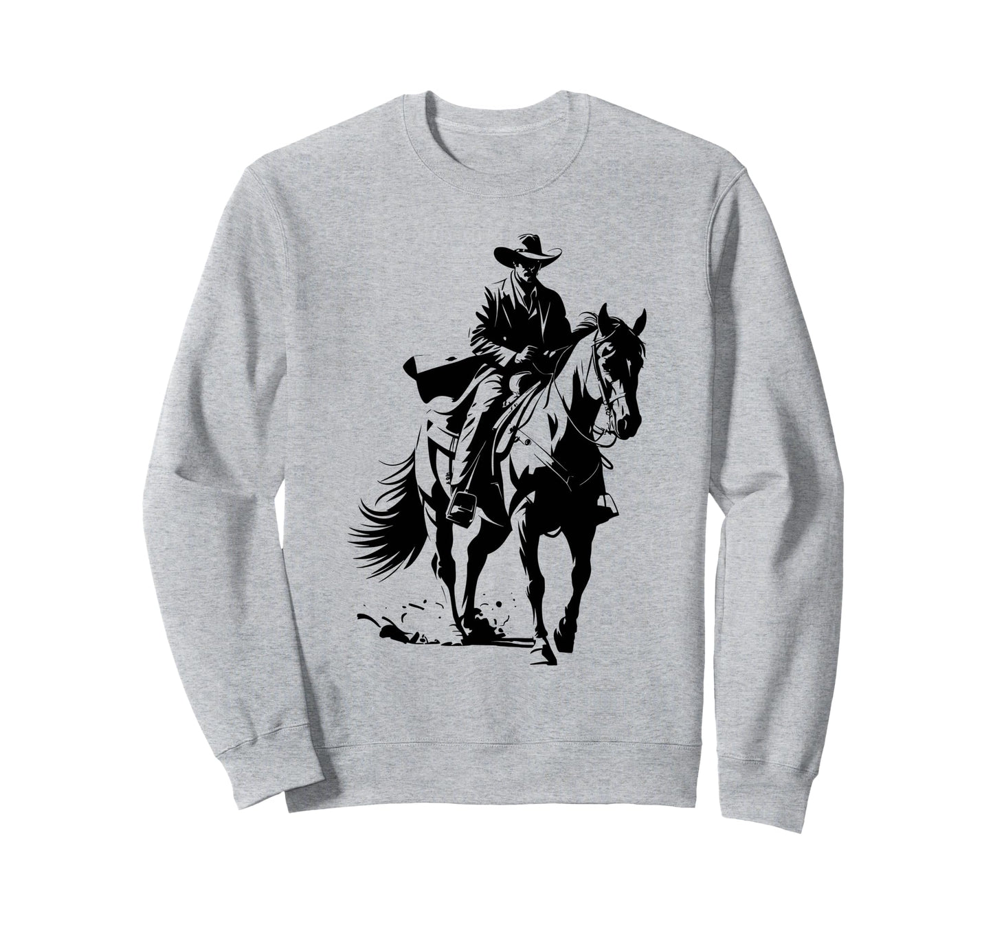 Cowboy Western Horse Rider Sweatshirt - Fun Novelty Design Men Women - T-Shirt, Sweatshirt, Hoodie