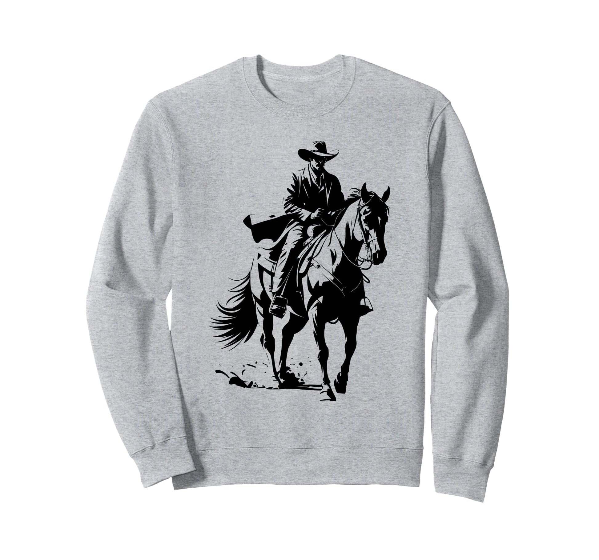 Cowboy Western Horse Rider Sweatshirt - Fun Novelty Design Men Women - T-Shirt, Sweatshirt, Hoodie