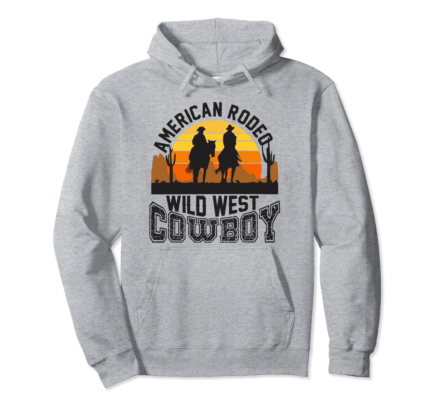 American Rodeo Wild West Cowboy Party Hoodie - Custom Art Print for Adults - T-Shirt, Sweatshirt, Hoodie
