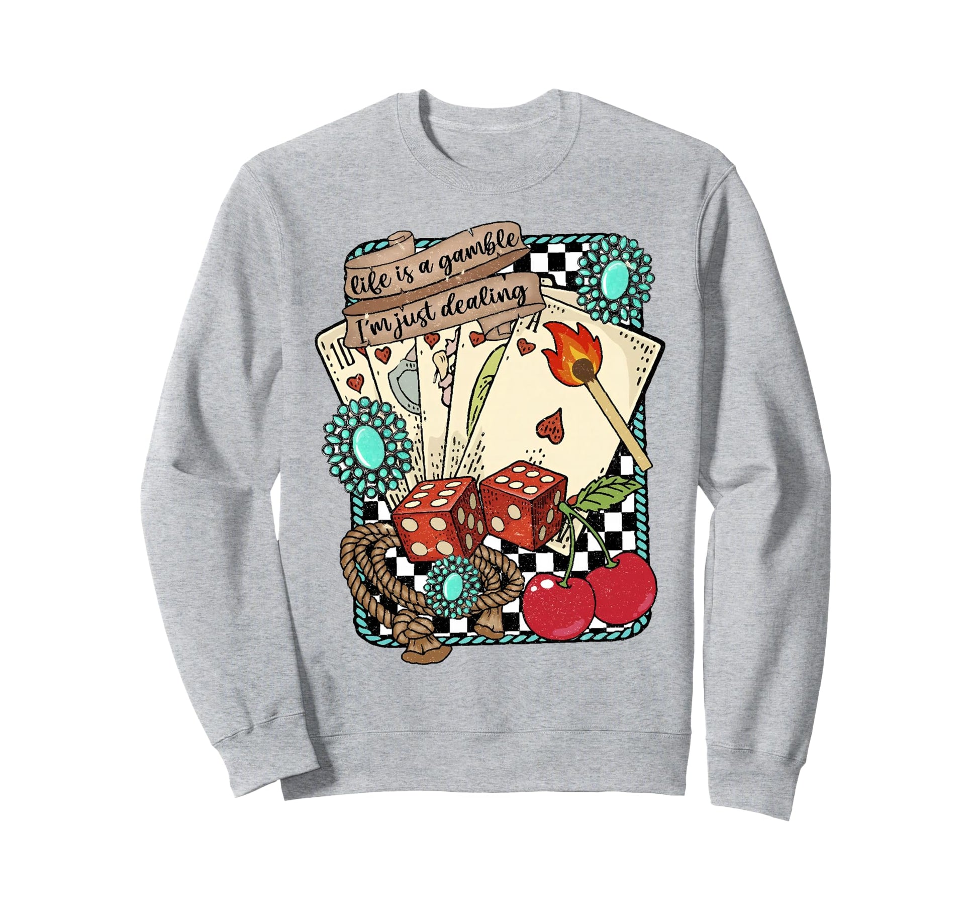 Turquoise Western Wild West Sweatshirt - Fun Novelty Design for Adults - T-Shirt, Sweatshirt, Hoodie