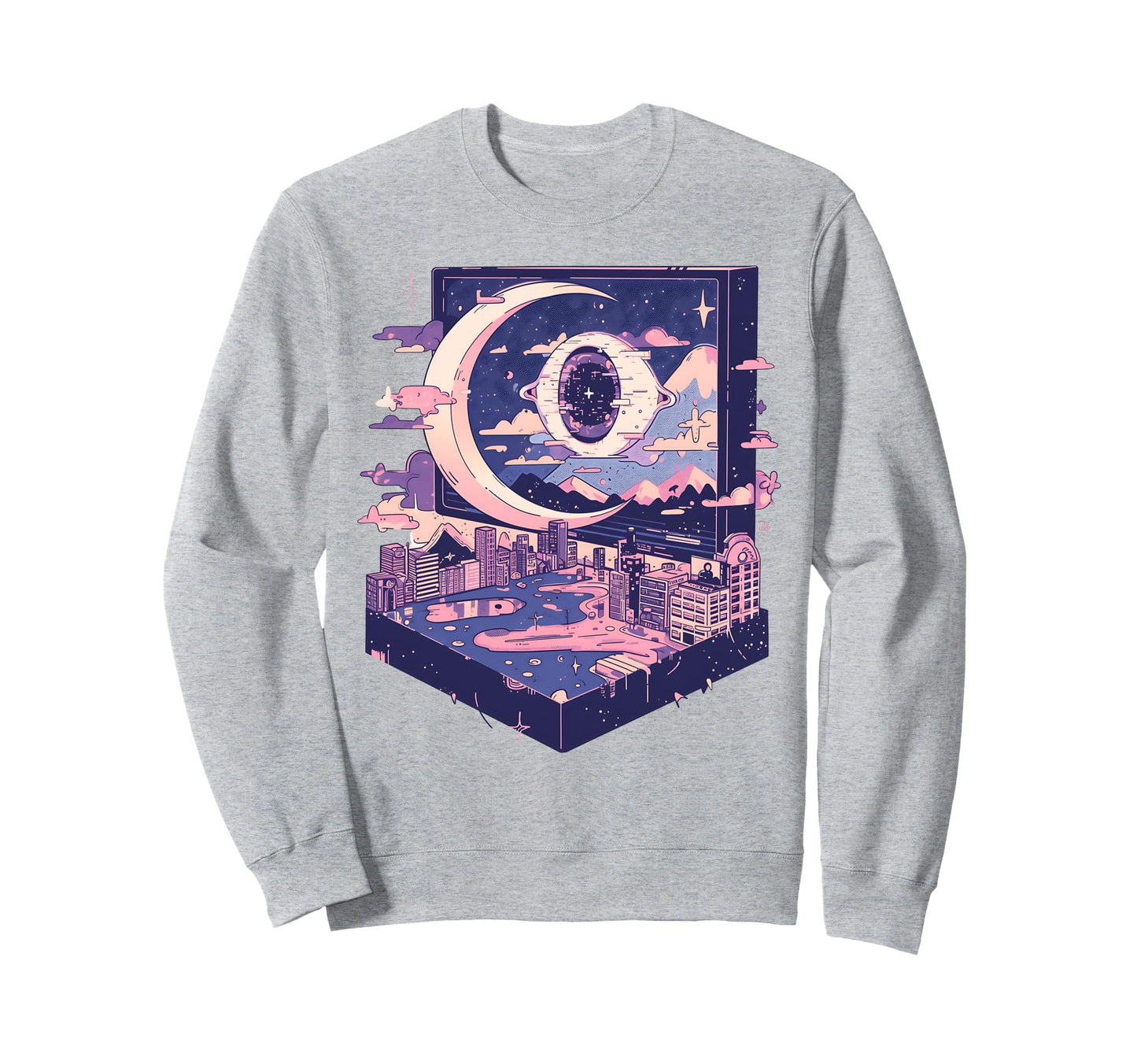 80S Citypop Aesthetic Pastel Sweatshirt - Unique Graphic for Adults - T-Shirt, Sweatshirt, Hoodie
