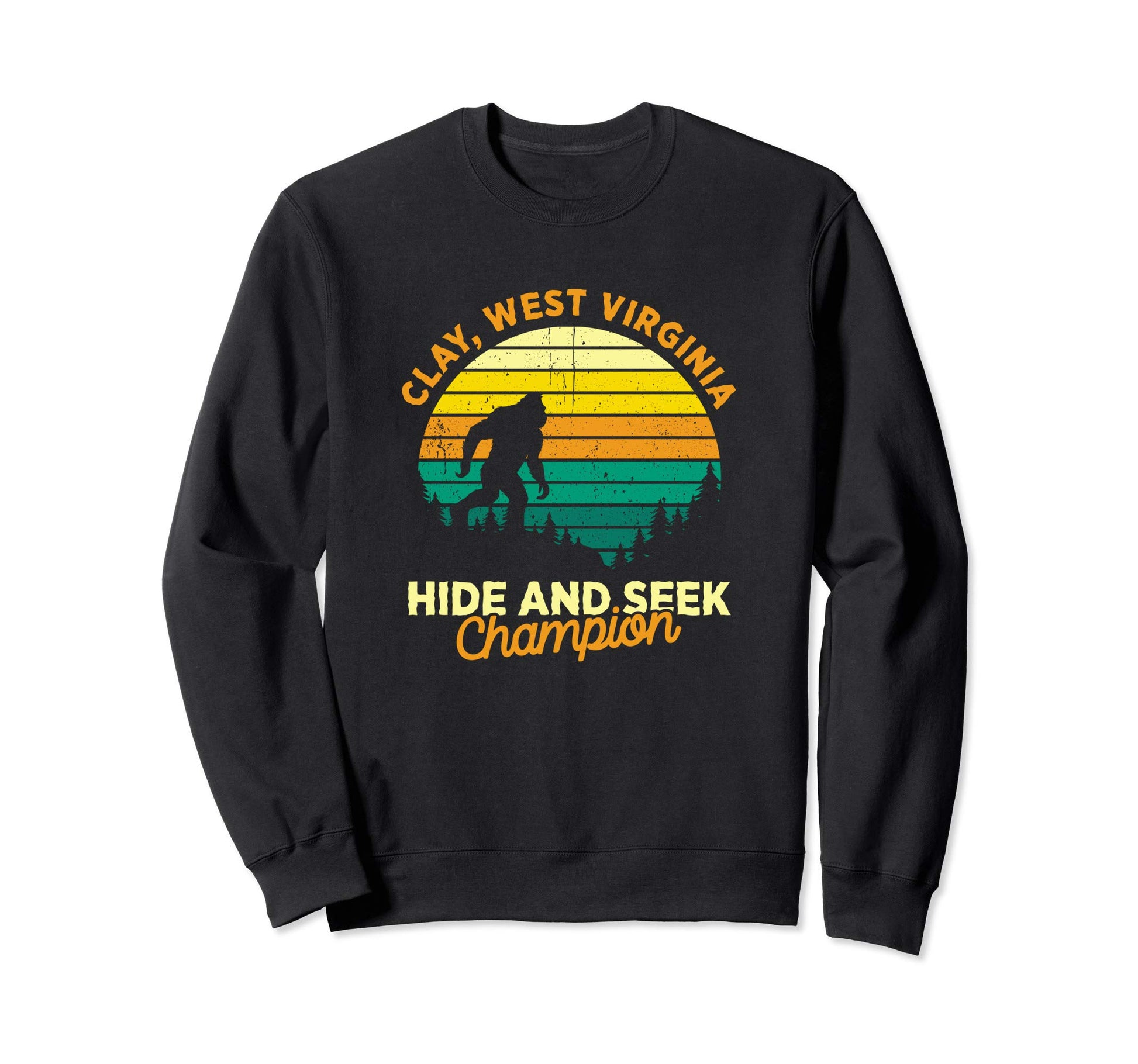 Clay West Virginia Big Foot Sweatshirt - Novelty Apparel for Adults - T-Shirt, Sweatshirt, Hoodie