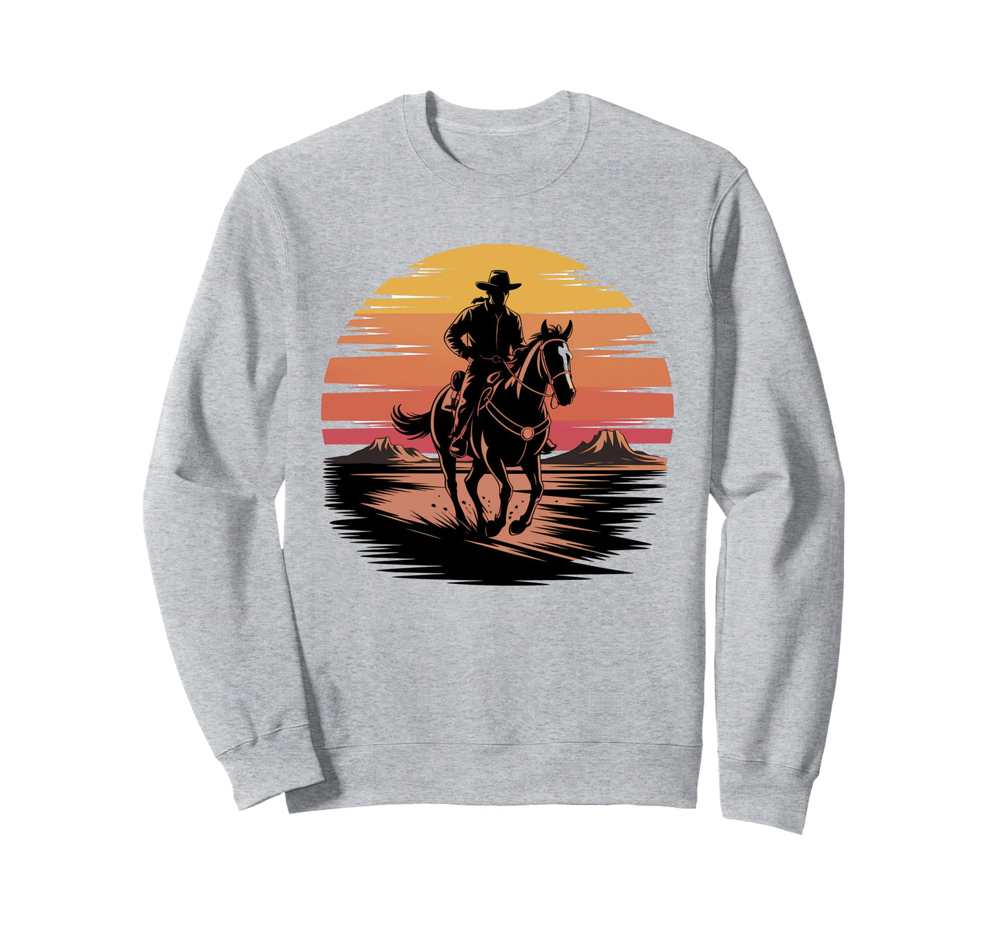 Cowboy Rodeo Bucking Horse Riding Sweatshirt - Fun Novelty Design Men Women - T-Shirt, Sweatshirt, Hoodie