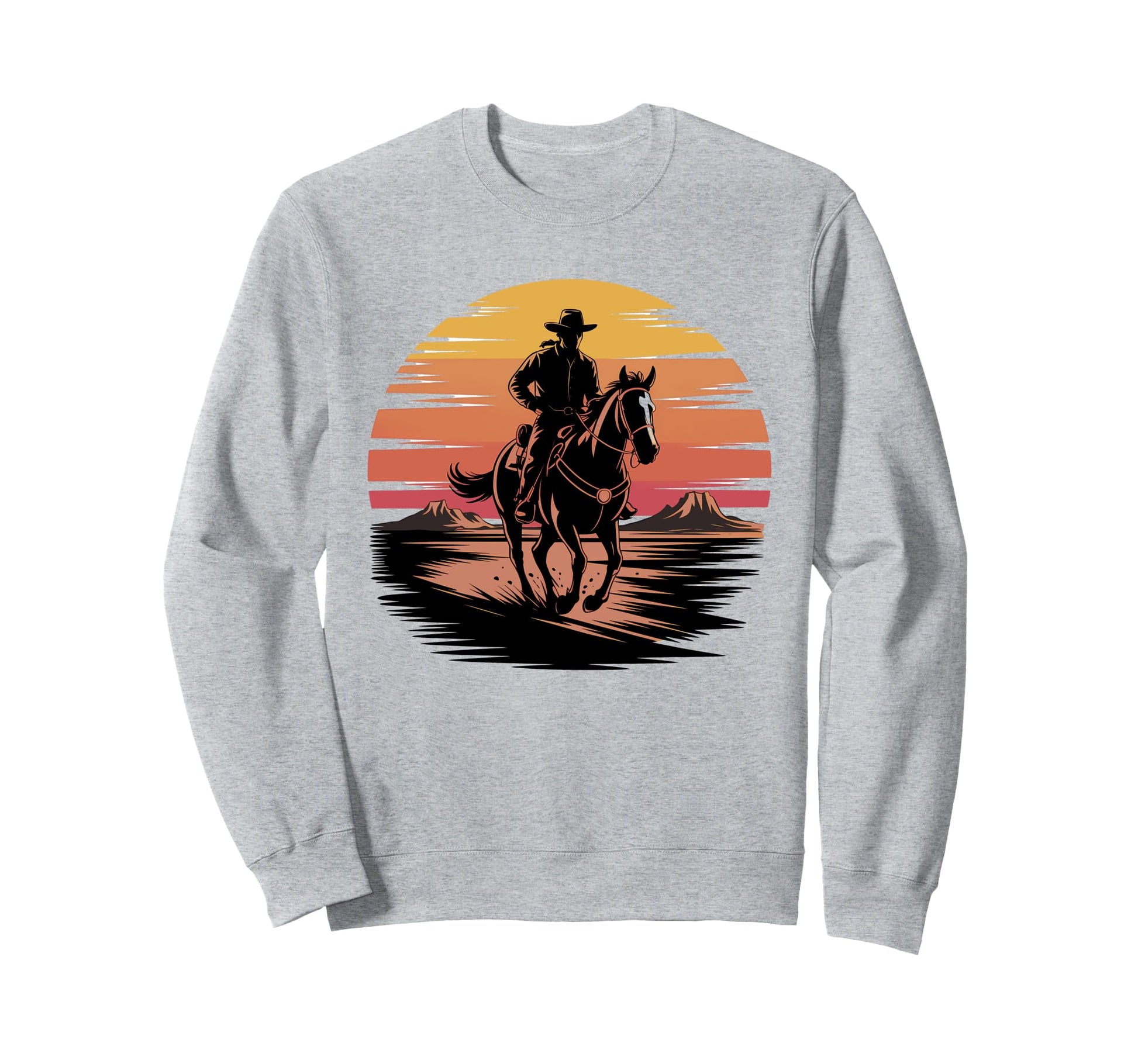 Cowboy Rodeo Bucking Horse Riding Sweatshirt - Fun Novelty Design Men Women - T-Shirt, Sweatshirt, Hoodie