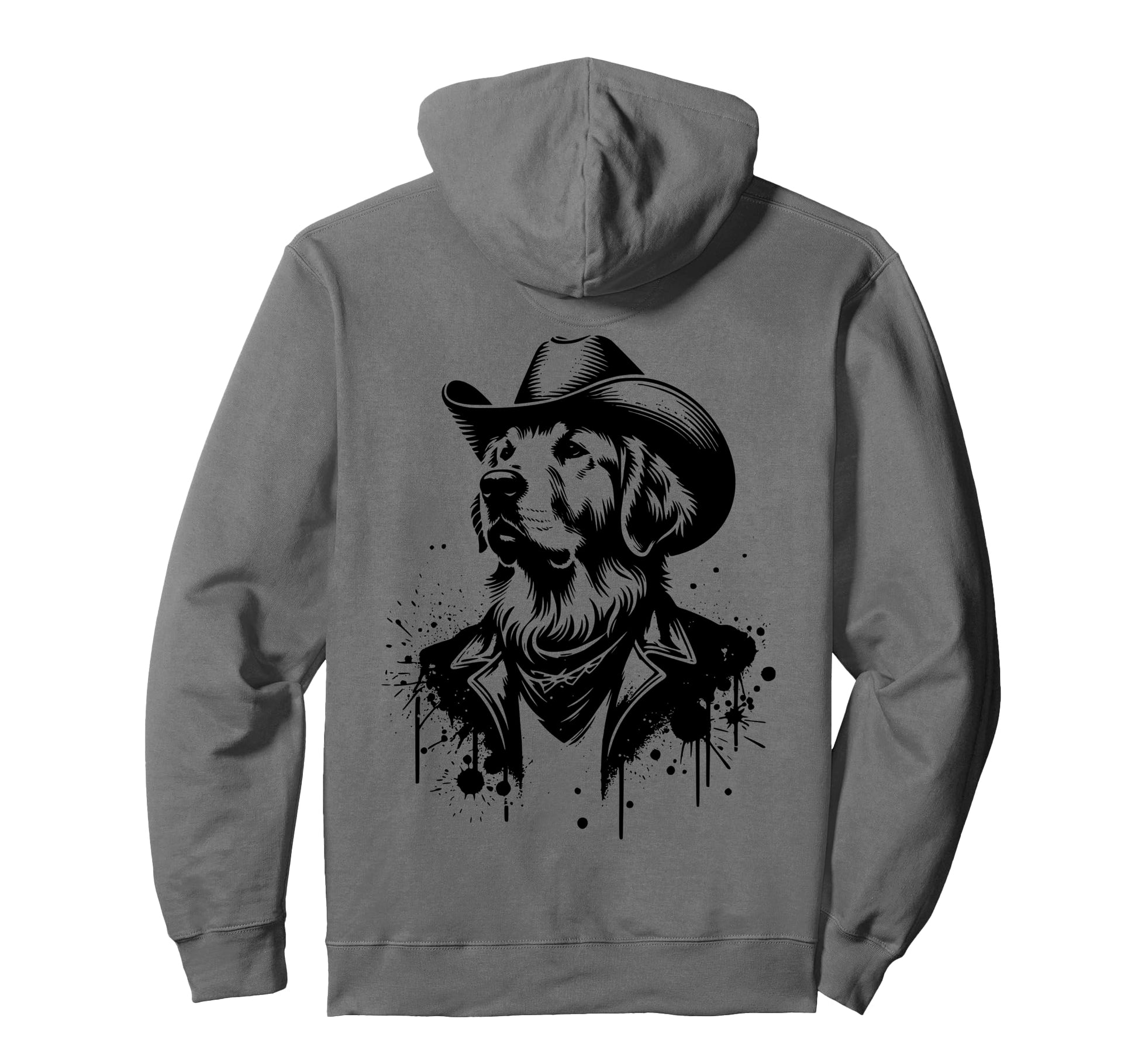 Funny Golden Retriever Cowboy Western Hoodie - Casual Everyday Wear Unisex - T-Shirt, Sweatshirt, Hoodie