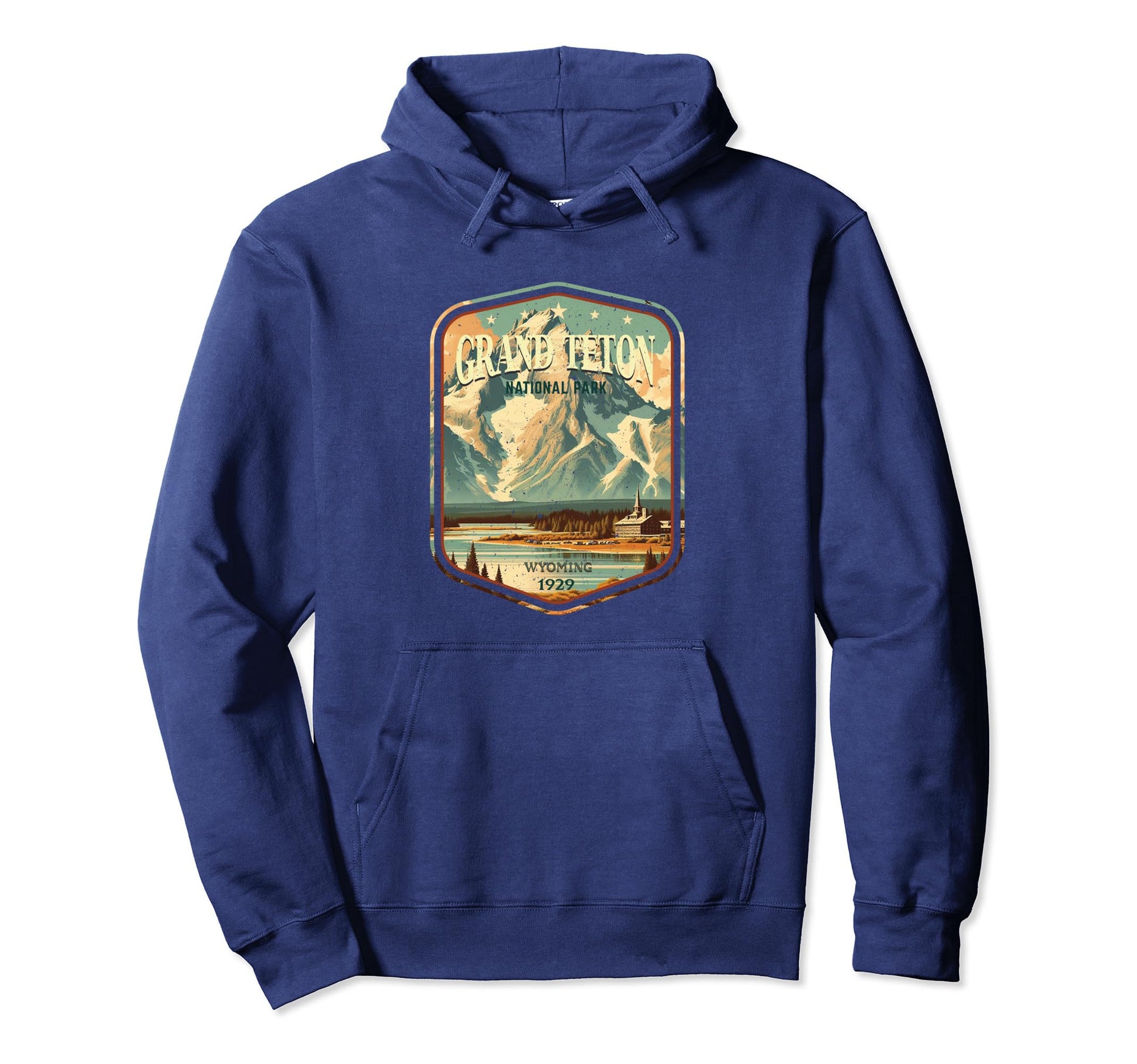 Grand Teton National Park Stars Hoodie - Minimalist Print for Adults - T-Shirt, Sweatshirt, Hoodie