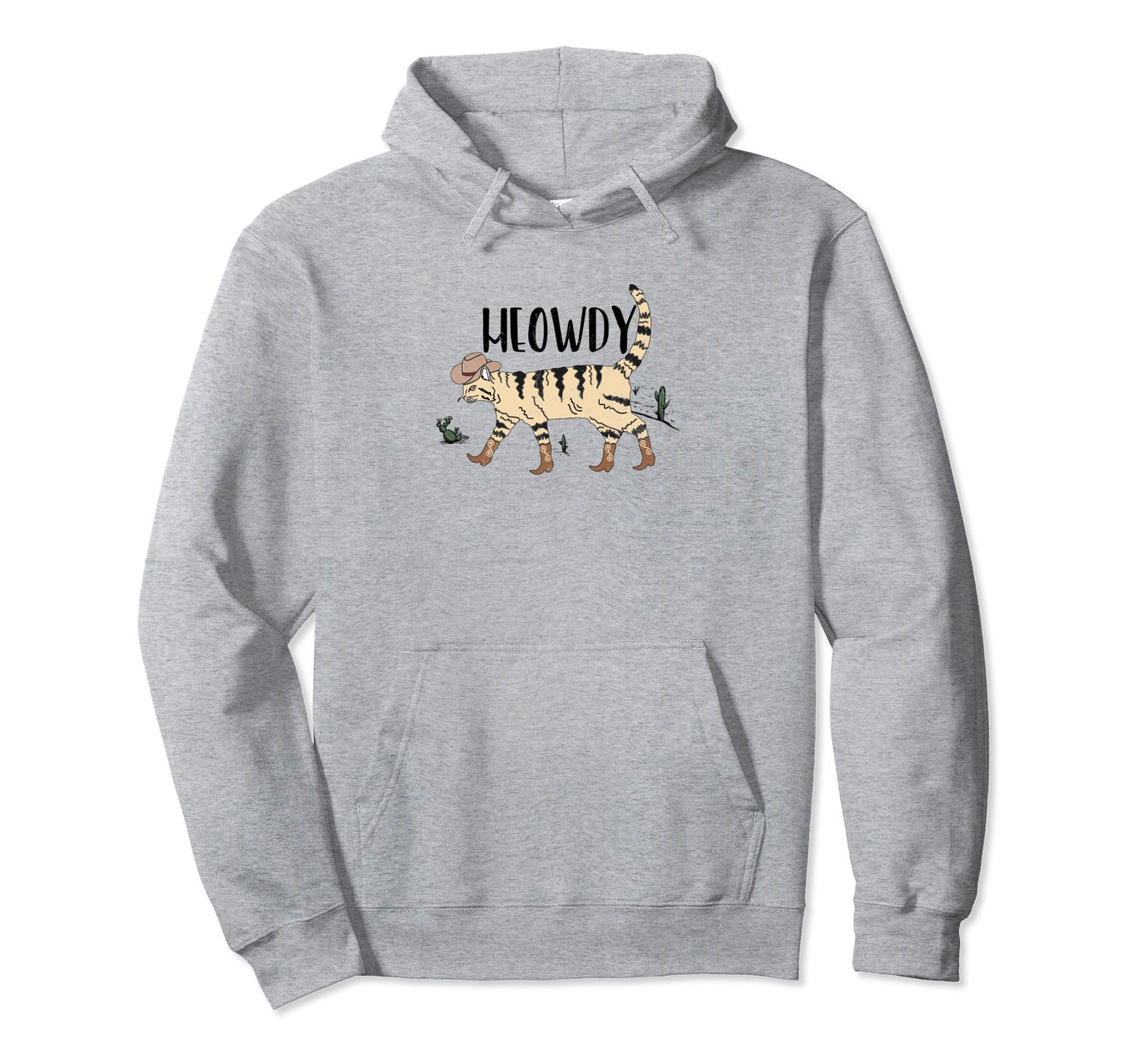 Meowdy Cat Cowboy Funny Country Hoodie - Casual Everyday Wear for Adults - T-Shirt, Sweatshirt, Hoodie