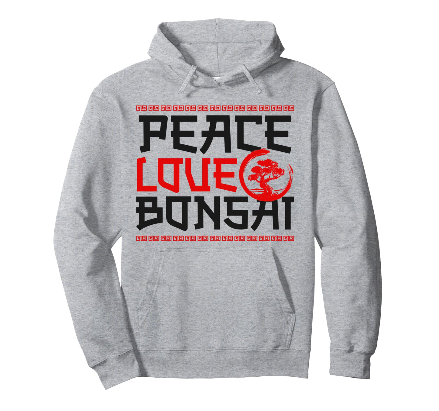 Bonsai Tree Peace Love Bonsai Hoodie - Trendy Graphic Men Women - T-Shirt, Sweatshirt, Hoodie