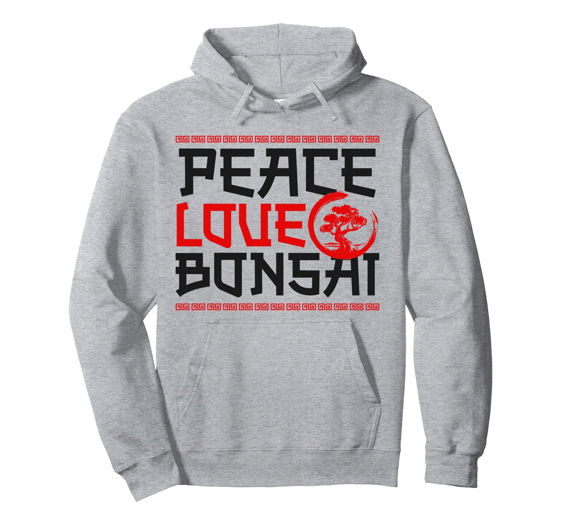 Bonsai Tree Peace Love Bonsai Hoodie - Trendy Graphic Men Women - T-Shirt, Sweatshirt, Hoodie