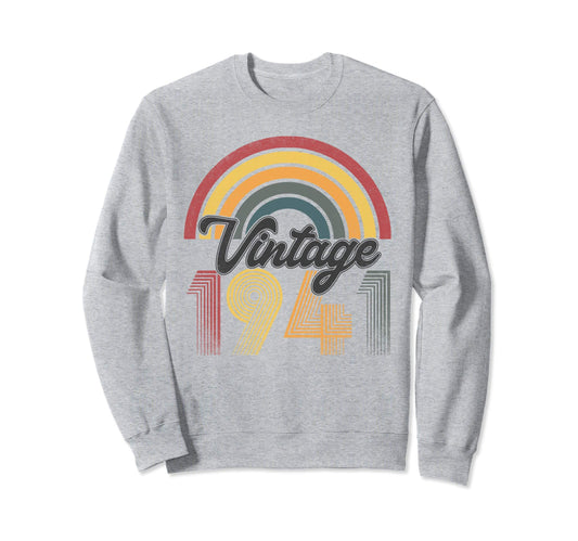 1941 80Th Birthday Gift Rainbow Sweatshirt - Casual Everyday Wear Men Women - T-Shirt, Sweatshirt, Hoodie