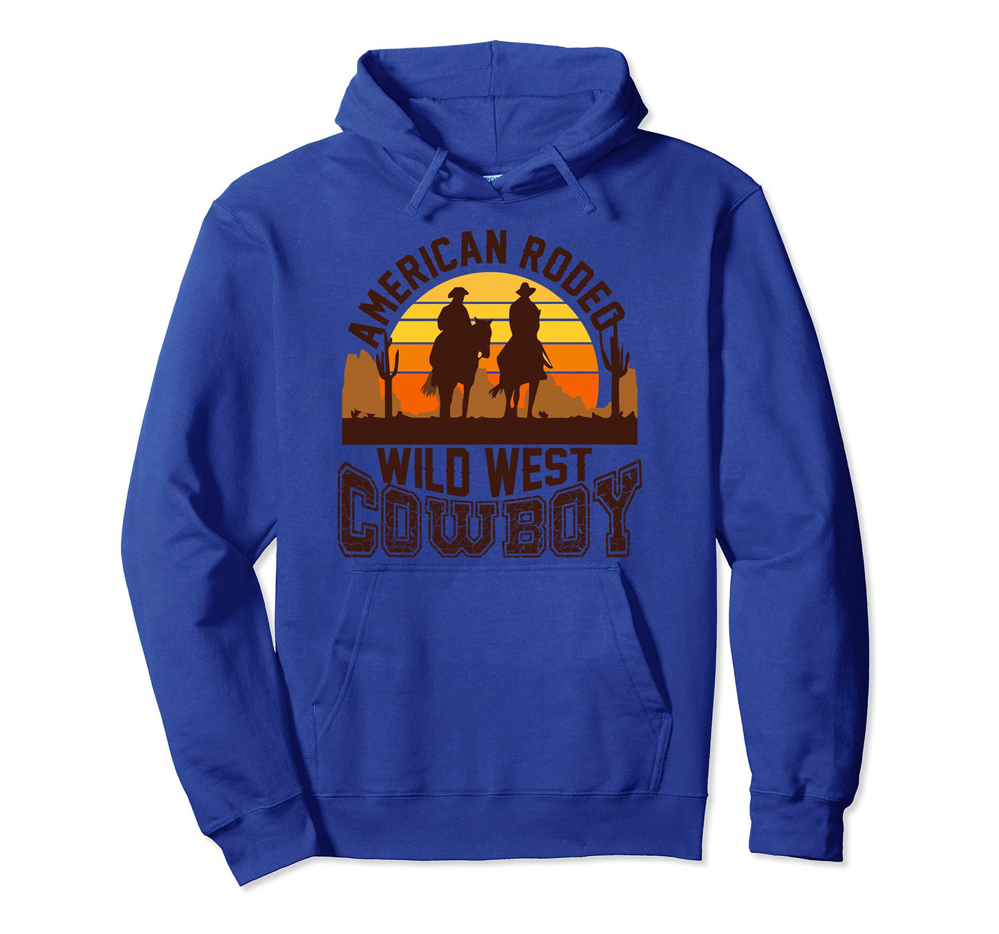 American Rodeo Wild West Cowboy Hoodie - Aesthetic Graphic for Adults - T-Shirt, Sweatshirt, Hoodie