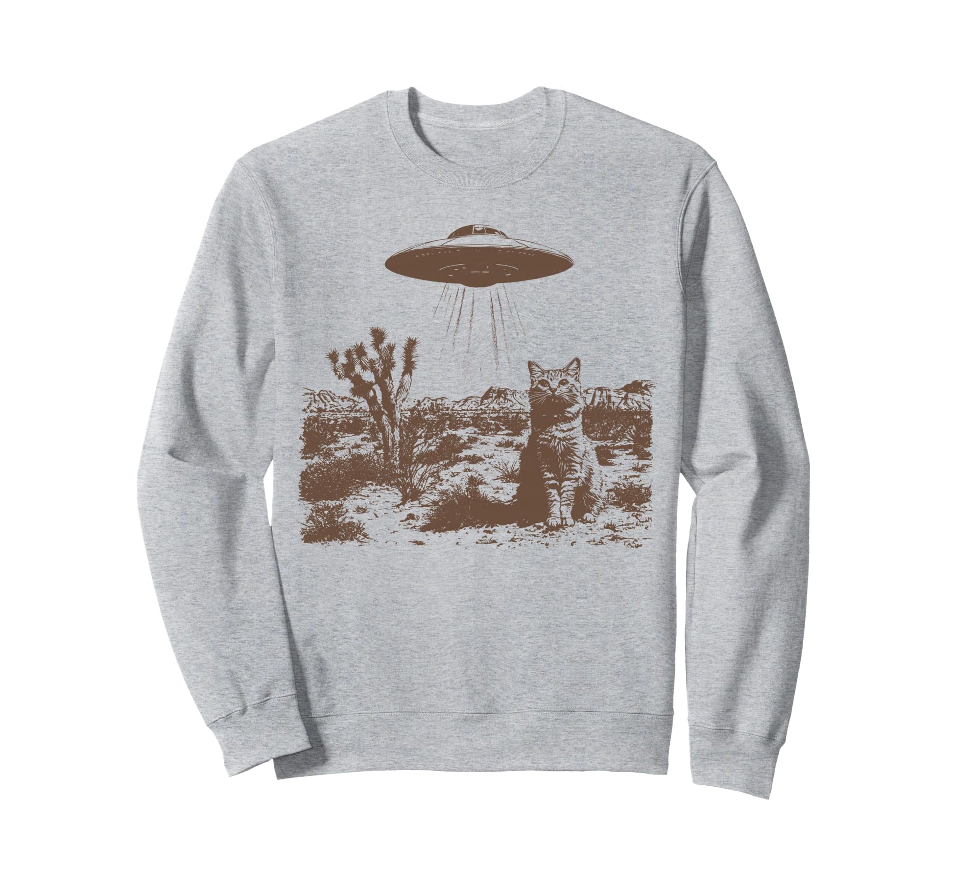 Ufo Cowboy Cat 90S Western Sweatshirt - Casual Everyday Wear Men Women - T-Shirt, Sweatshirt, Hoodie