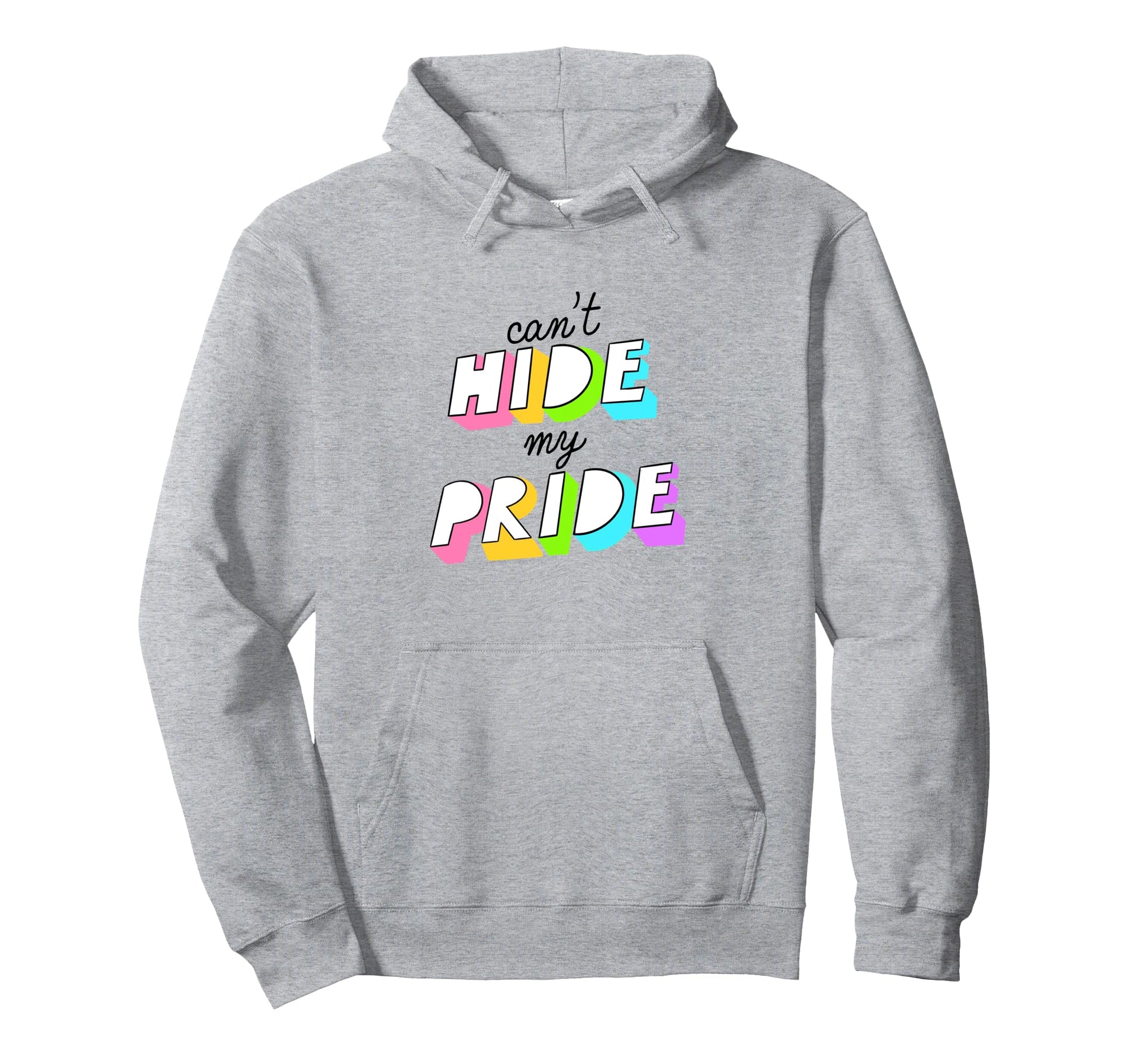 Trendy Pride Cant Hide My Pride Neon Hoodie - Aesthetic Graphic Men Women - T-Shirt, Sweatshirt, Hoodie