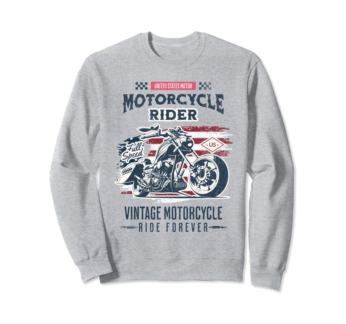 Mens Usa Rider Artwork Motorcycle Sweatshirt - Trendy Graphic Men Women - T-Shirt, Sweatshirt, Hoodie