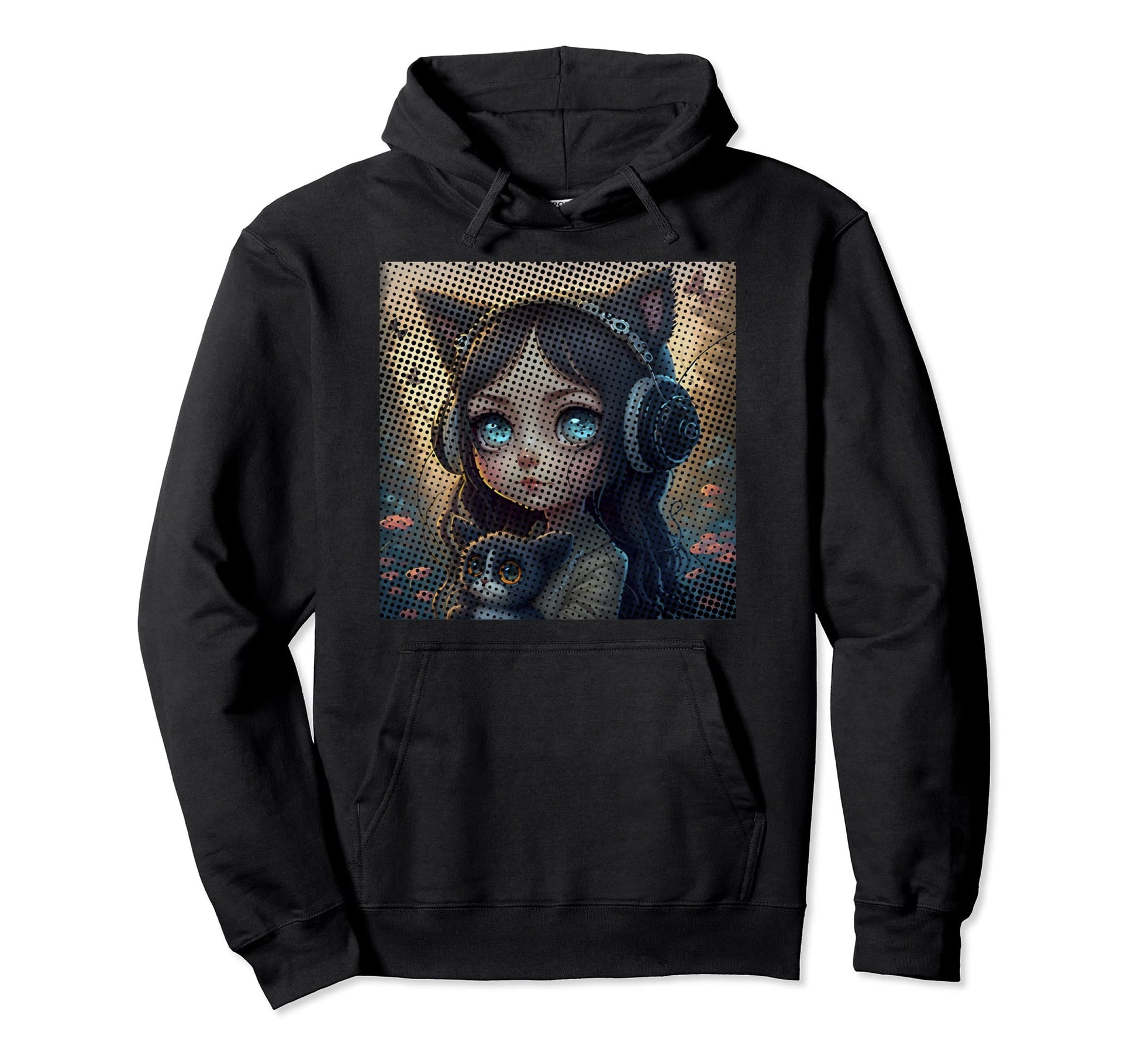 Japanese Vaporwave Sad Anime Indie Hoodie - Minimalist Print Unisex - T-Shirt, Sweatshirt, Hoodie