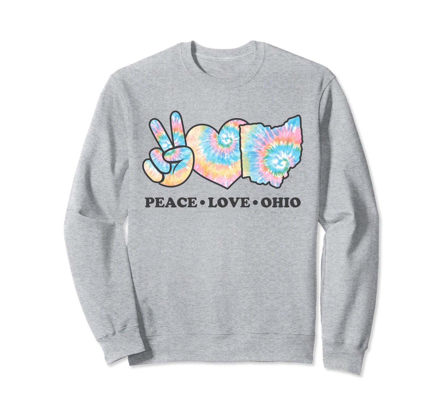 Tie Dye Ohio Hippie Gift Co Hoodie - Novelty Apparel Unisex - T-Shirt, Sweatshirt, Hoodie