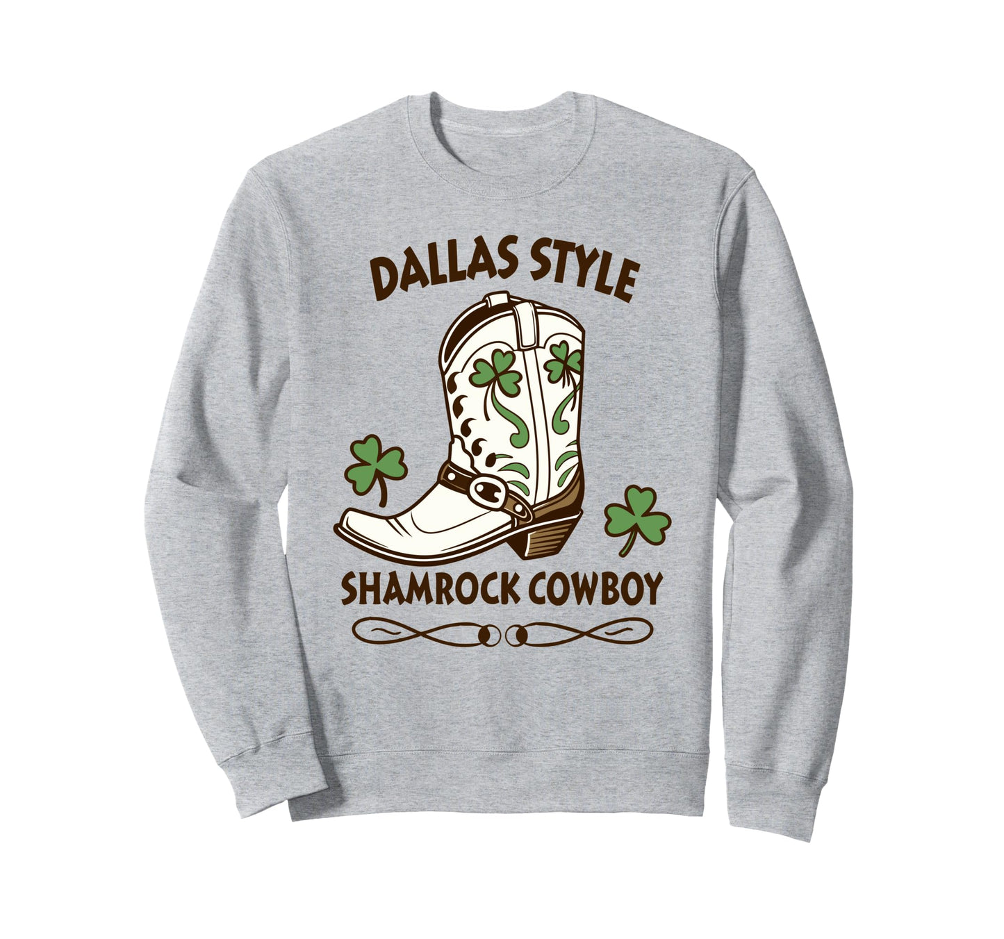 St Paddys Day Dallas Cowboy Shamrock Sweatshirt - Custom Art Print Unisex - T-Shirt, Sweatshirt, Hoodie