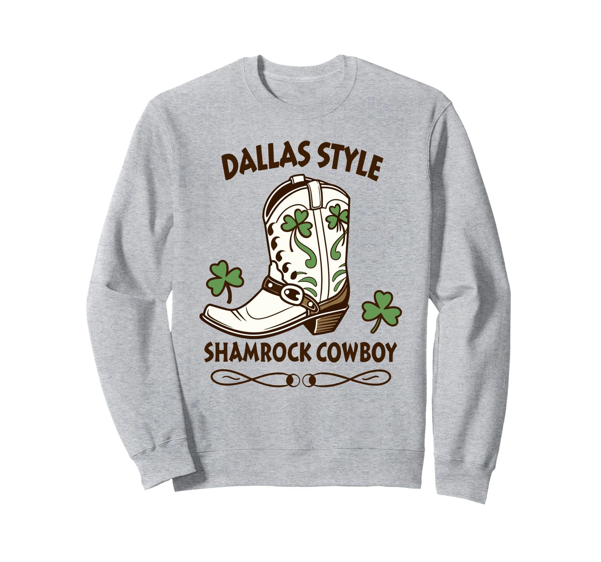 St Paddys Day Dallas Cowboy Shamrock Sweatshirt - Custom Art Print Unisex - T-Shirt, Sweatshirt, Hoodie
