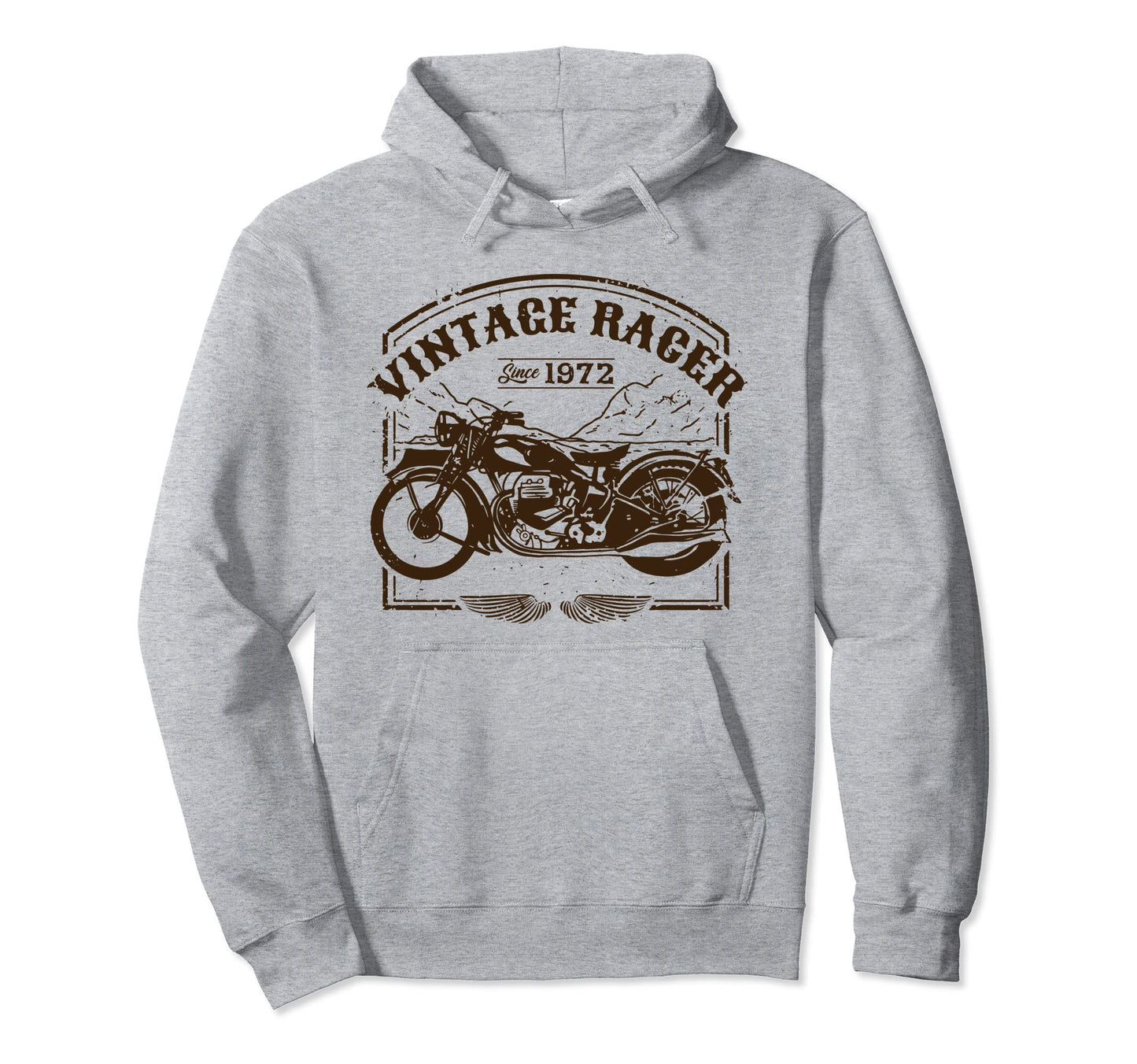1972 Birthday Motorcycle Racer Bday Hoodie - Casual Everyday Wear Men Women - T-Shirt, Sweatshirt, Hoodie